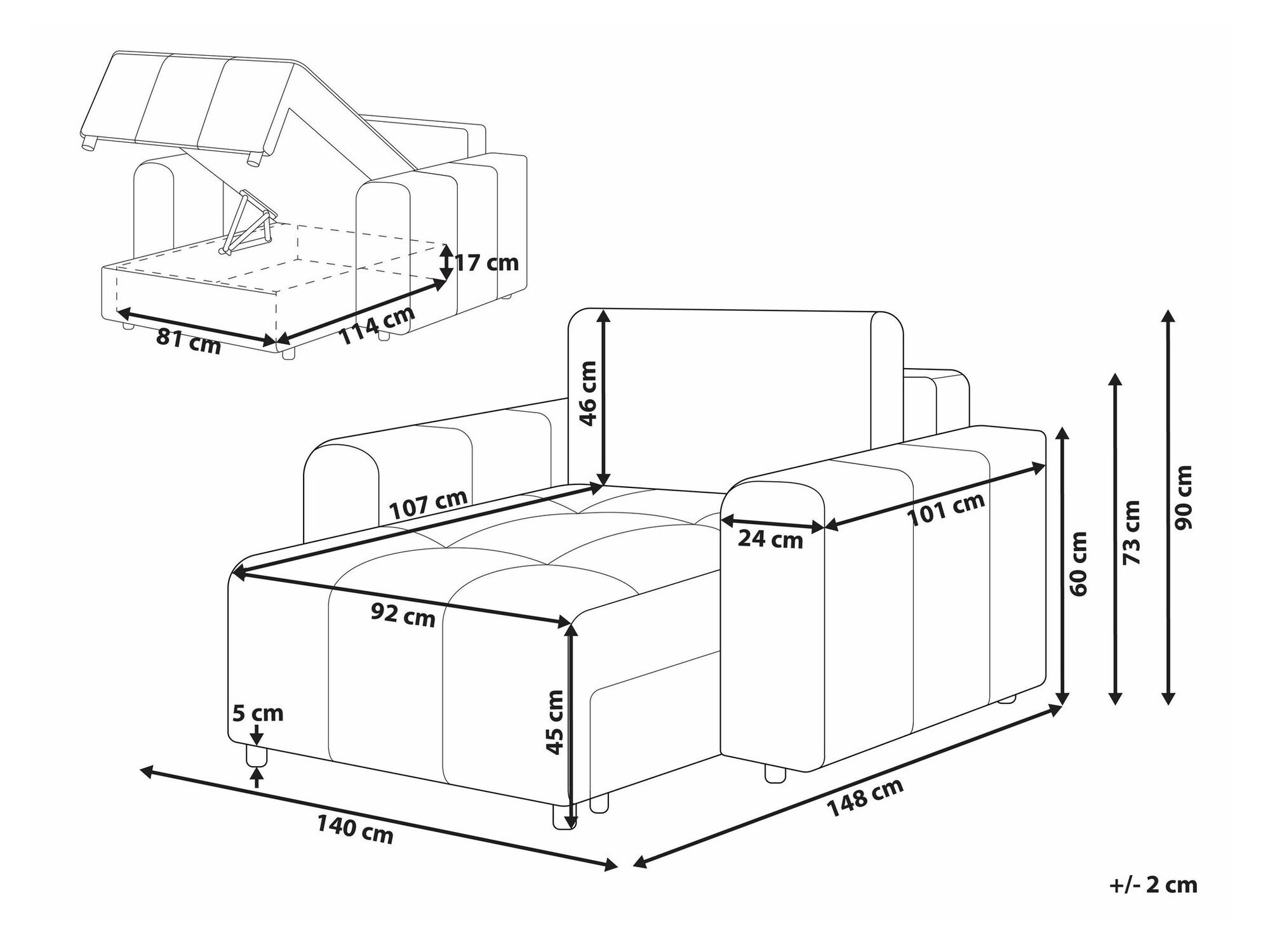Ležaj Mirtivi 103 (Smeđa)