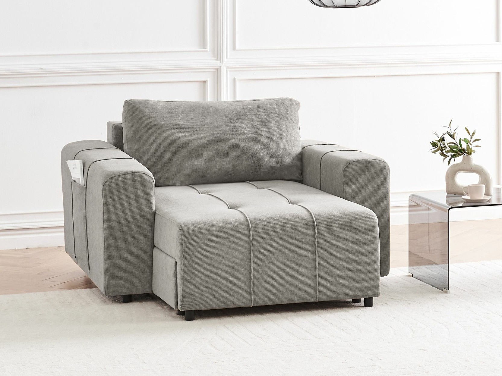 Ležaj Mirtivi 103 (Svijetlo siva)