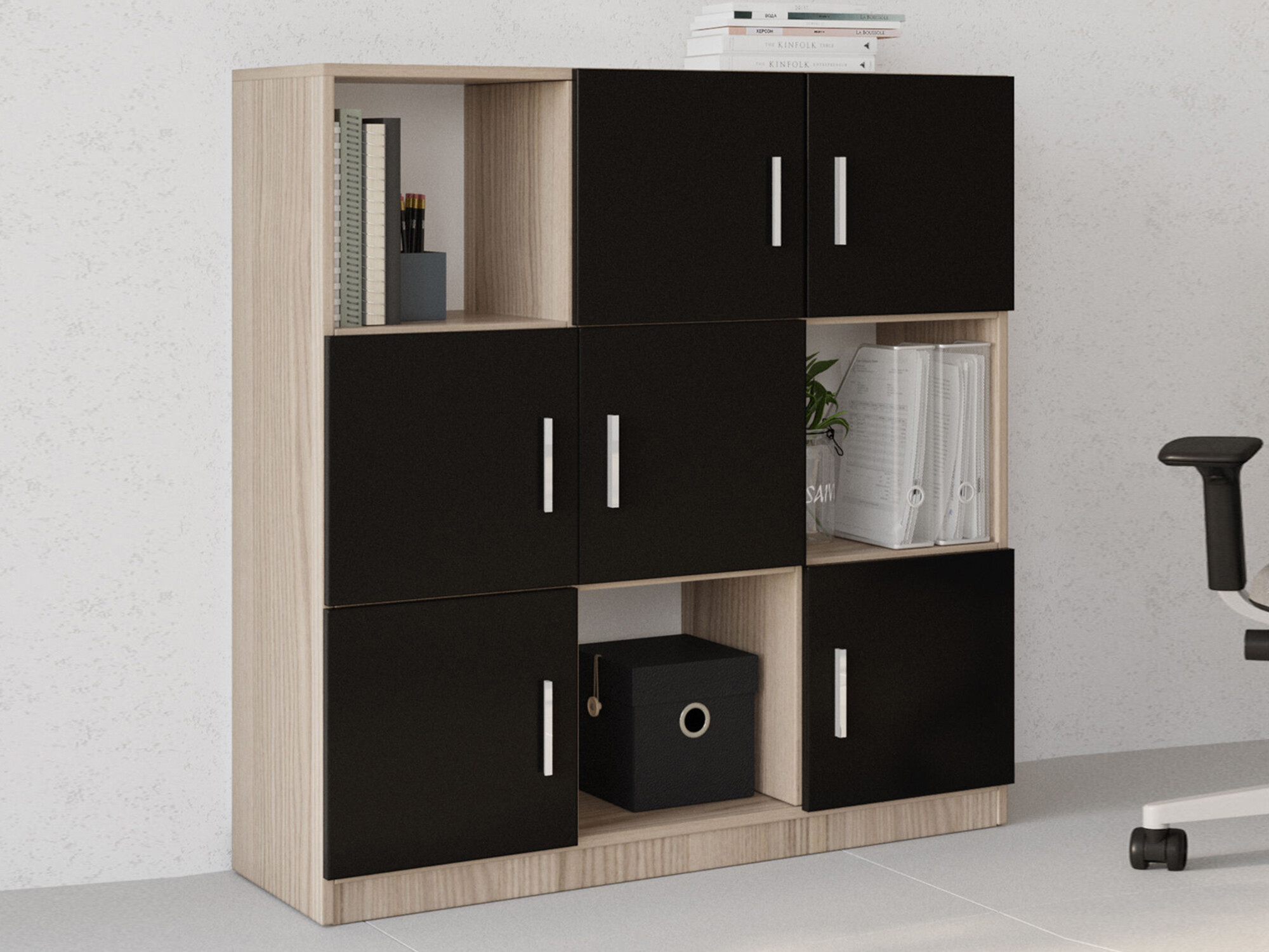 Ormarić Kailua 2422 (Crna + Hrast)