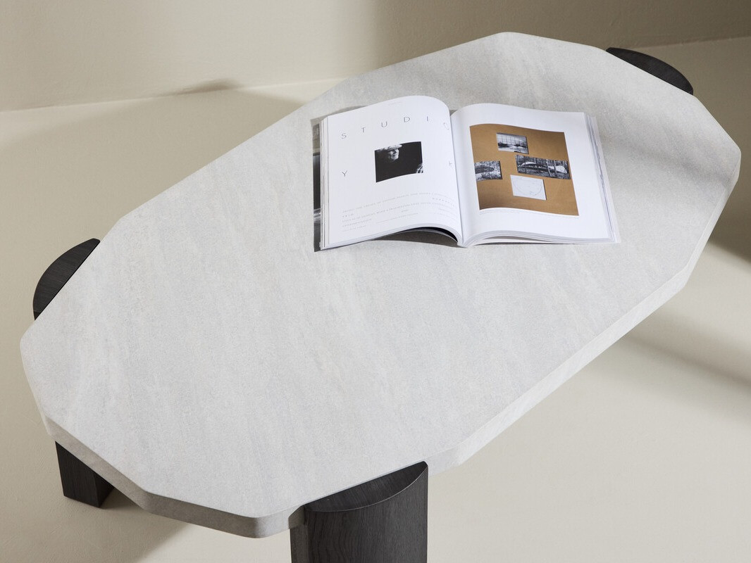 Stolić za kavu Dallas 4792 (Crna + Bijeli mramor)