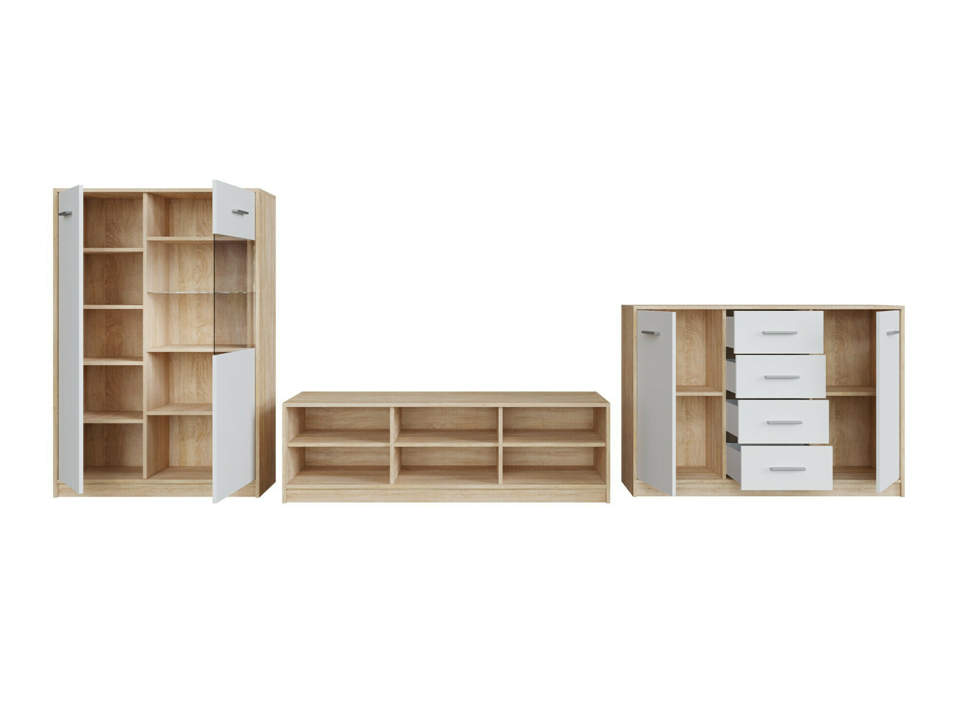 Dnevni boravak Novsore 165 (Sonoma hrast + Bijela)