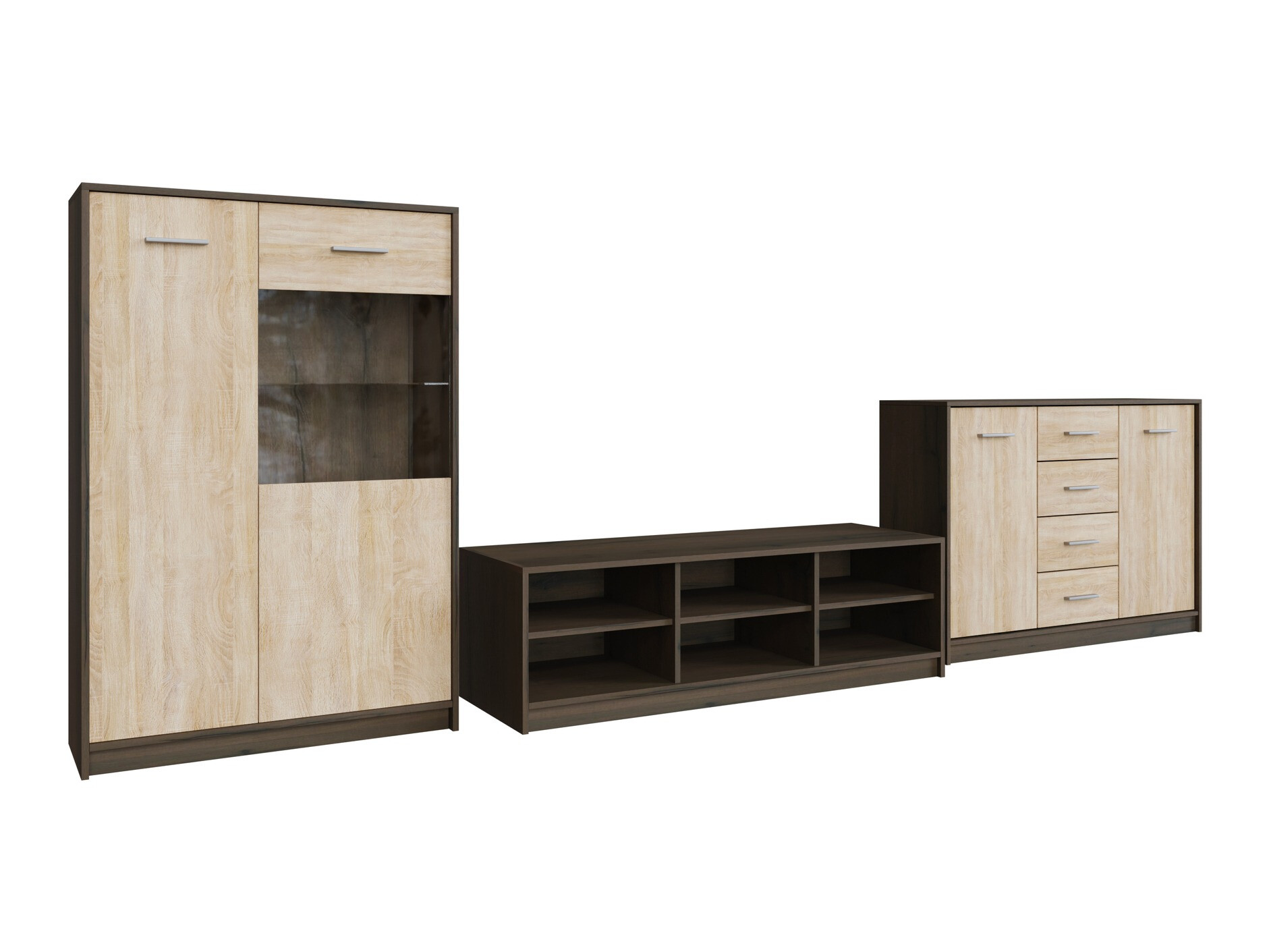 Dnevni boravak Novsore 165 (Tamni hrast + Sonoma hrast)