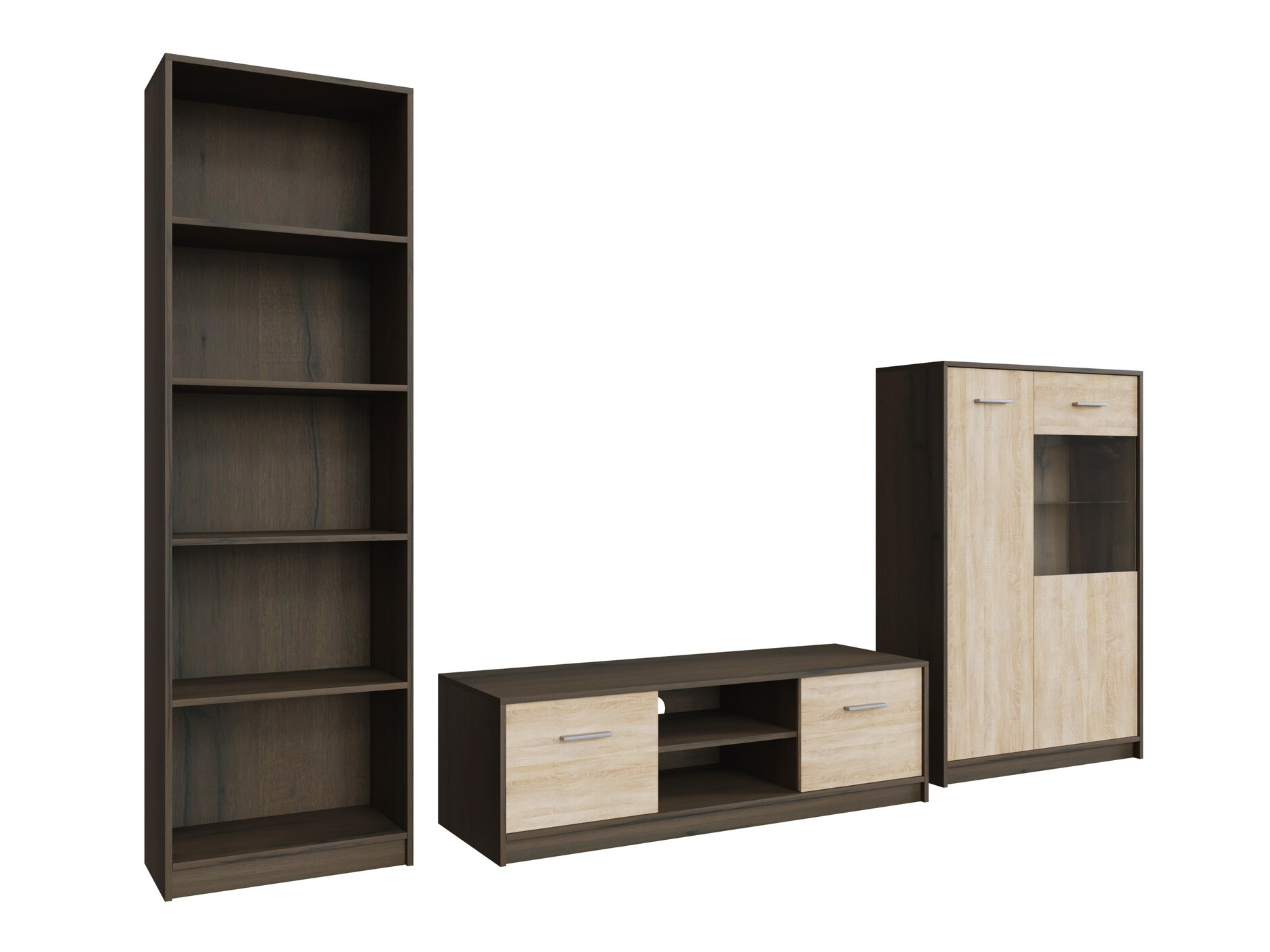 Set za dnevni boravak Novsore 164 (Tamni hrast + Sonoma hrast)