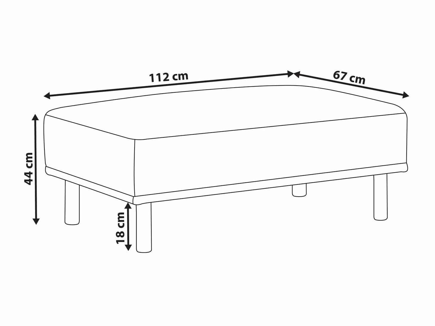 Tapecirana klupa Berwyn 2559 (Bež)