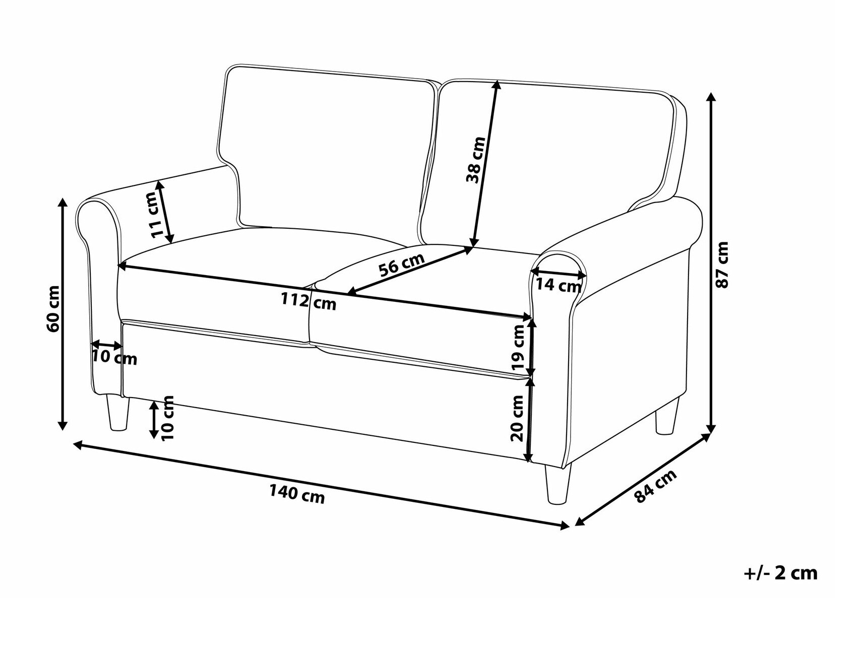 Kauč Berwyn 673 (Krem)
