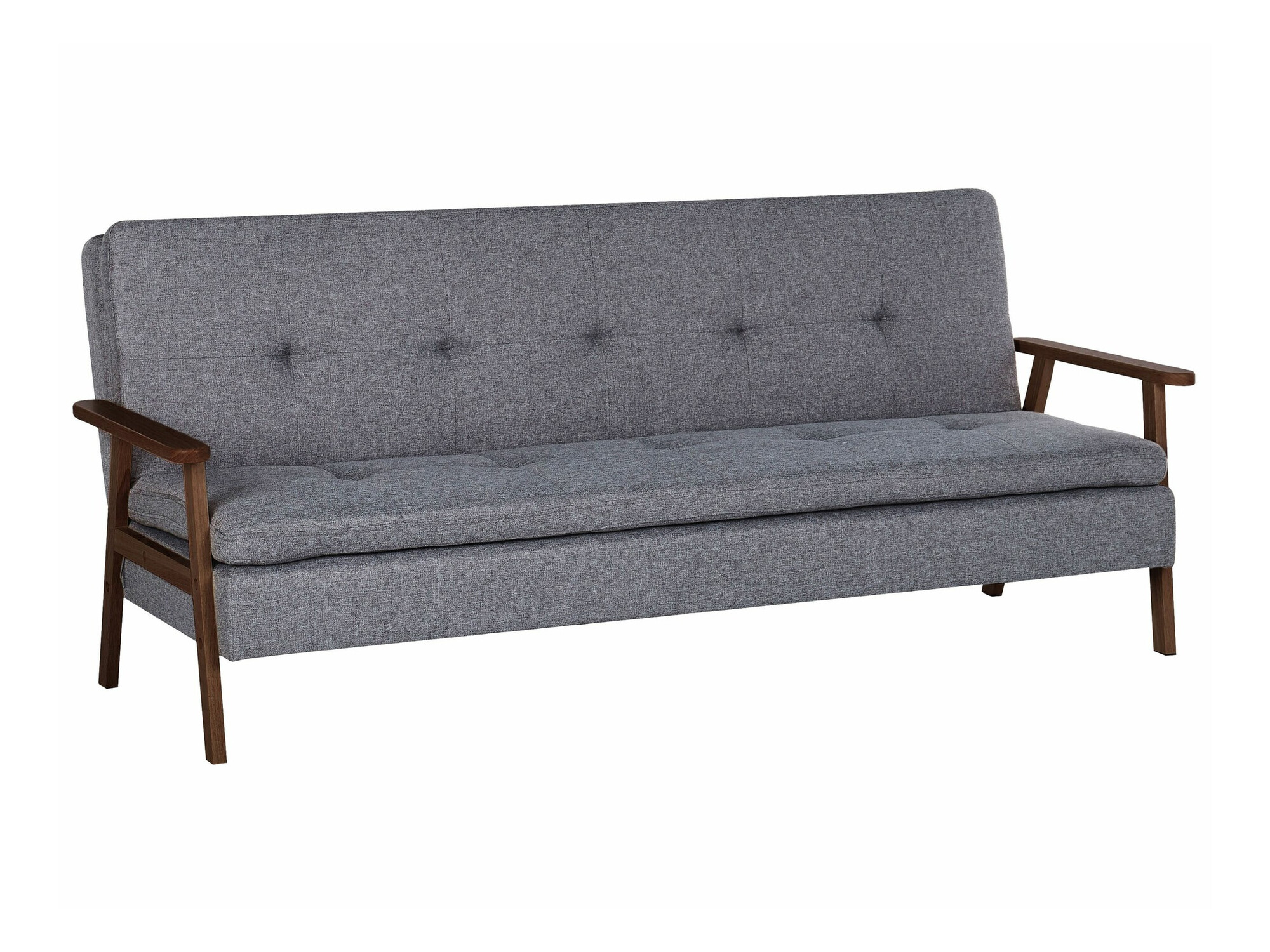 Kauč na razvlačenje Berwyn 2566 (Siva + Tamno drvo)