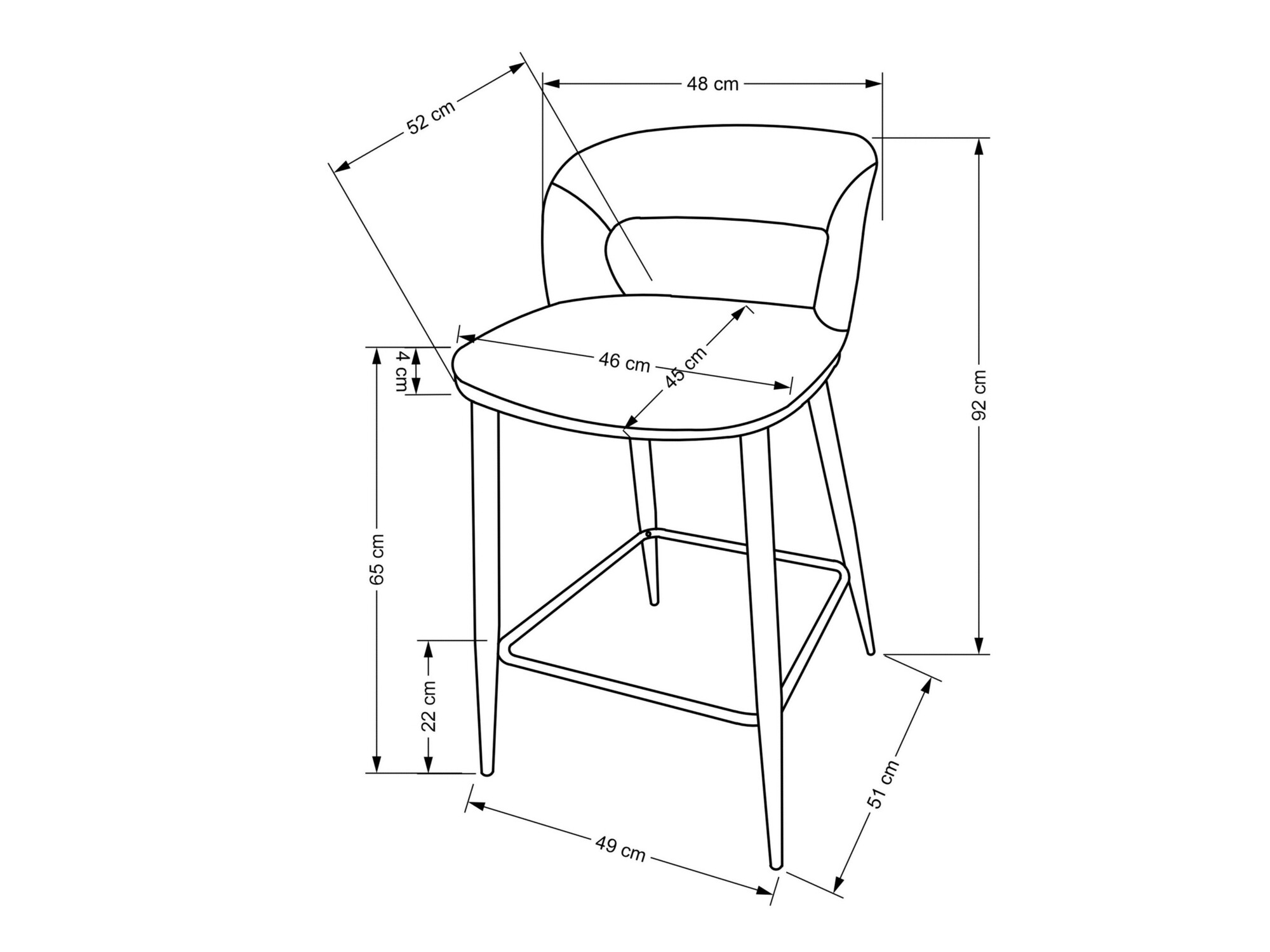 Polubarska stolica Houston 1932 (Bež)
