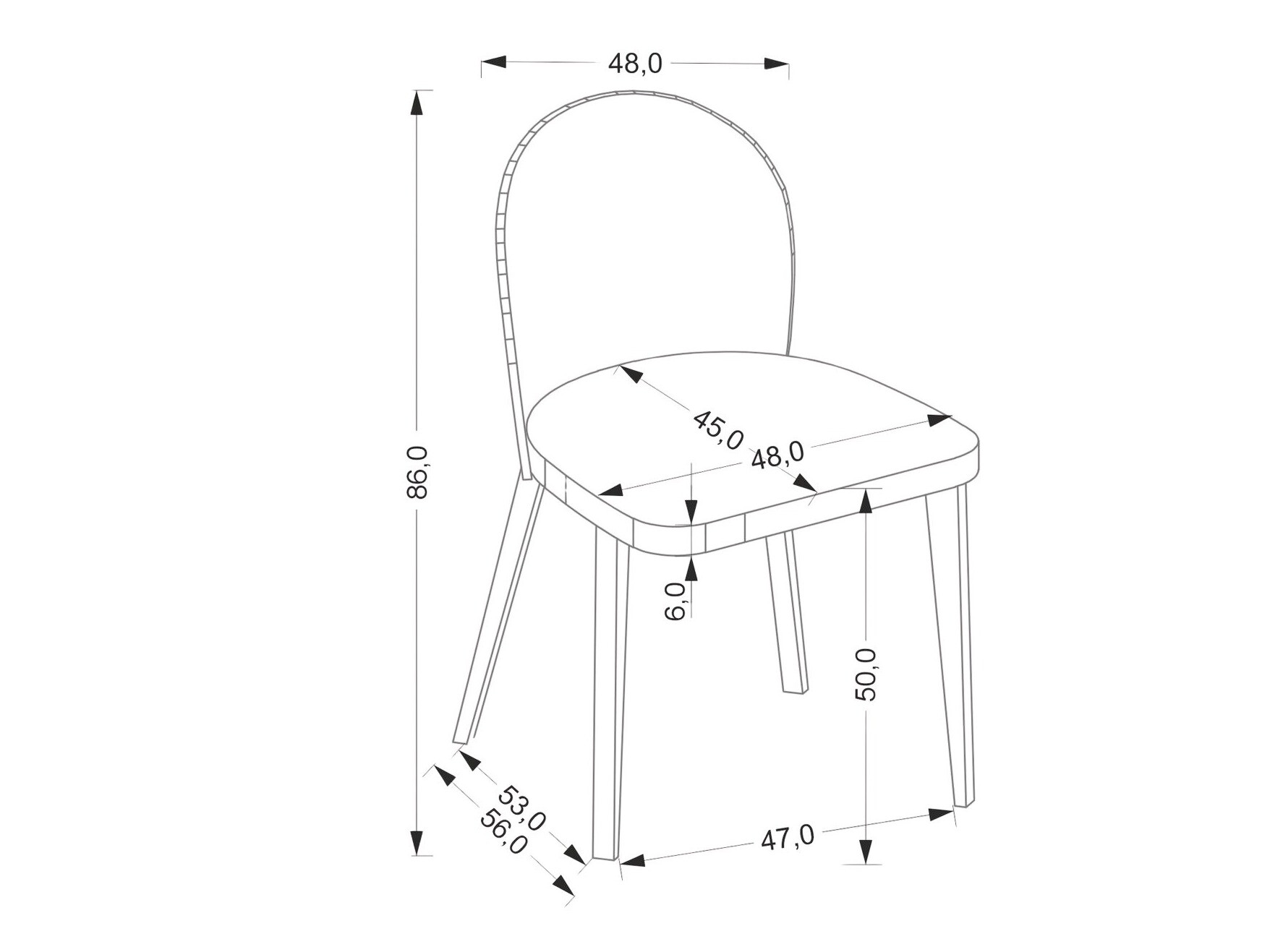 Stolica Houston 1931 (Siva + Hrast)