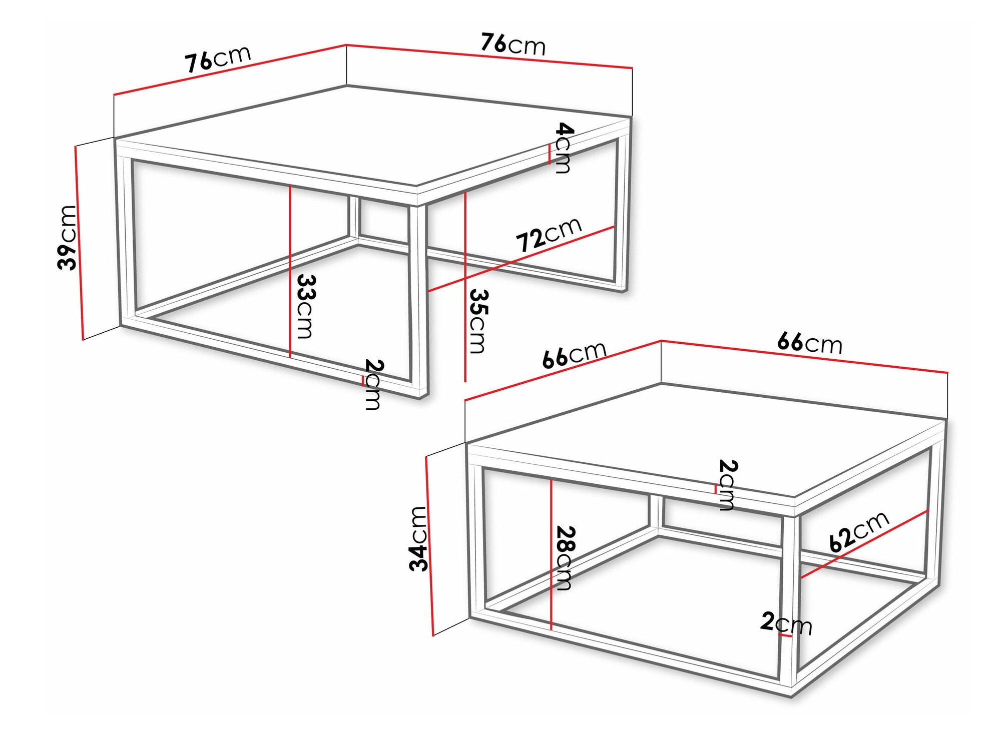 Stolići za kavu Oswego 101 (Kašmir + Crna)