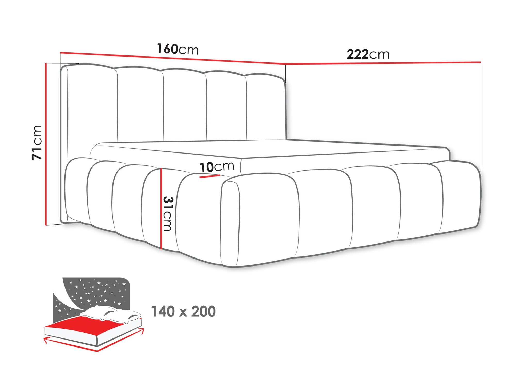 Krevet TrendyNest Vulpora I (Abriamo 04)