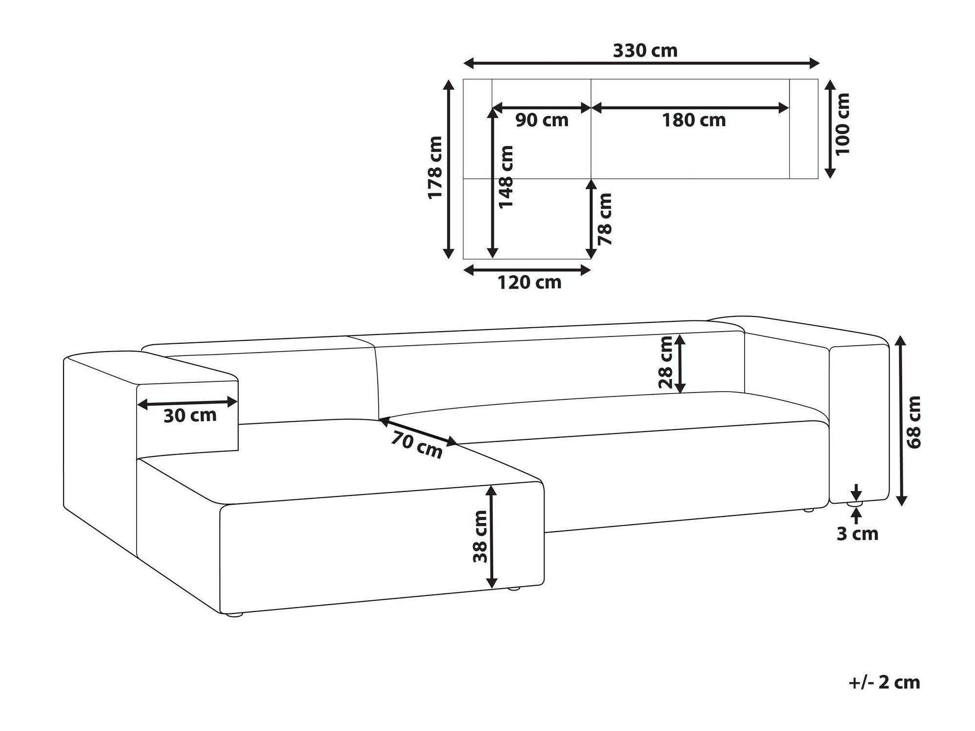Kutna garnitura Berwyn 2568 (Taupe)