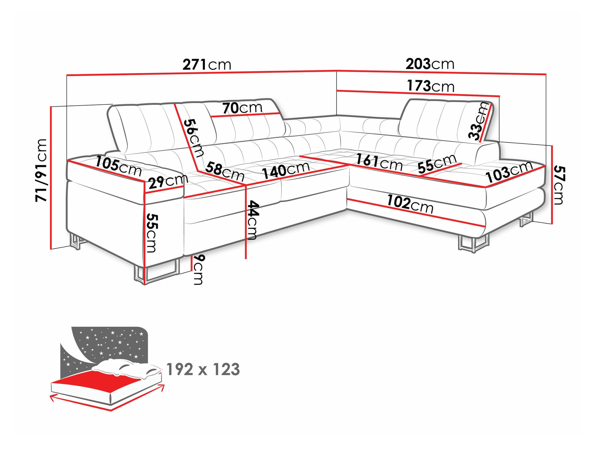 Kutna garnitura Comfivo 232 (Flow 06)