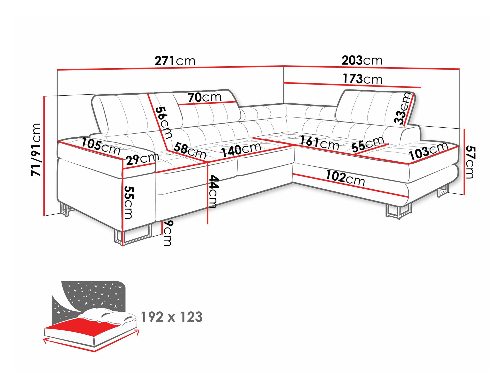 Kutna garnitura Comfivo 232 (Wave 05)