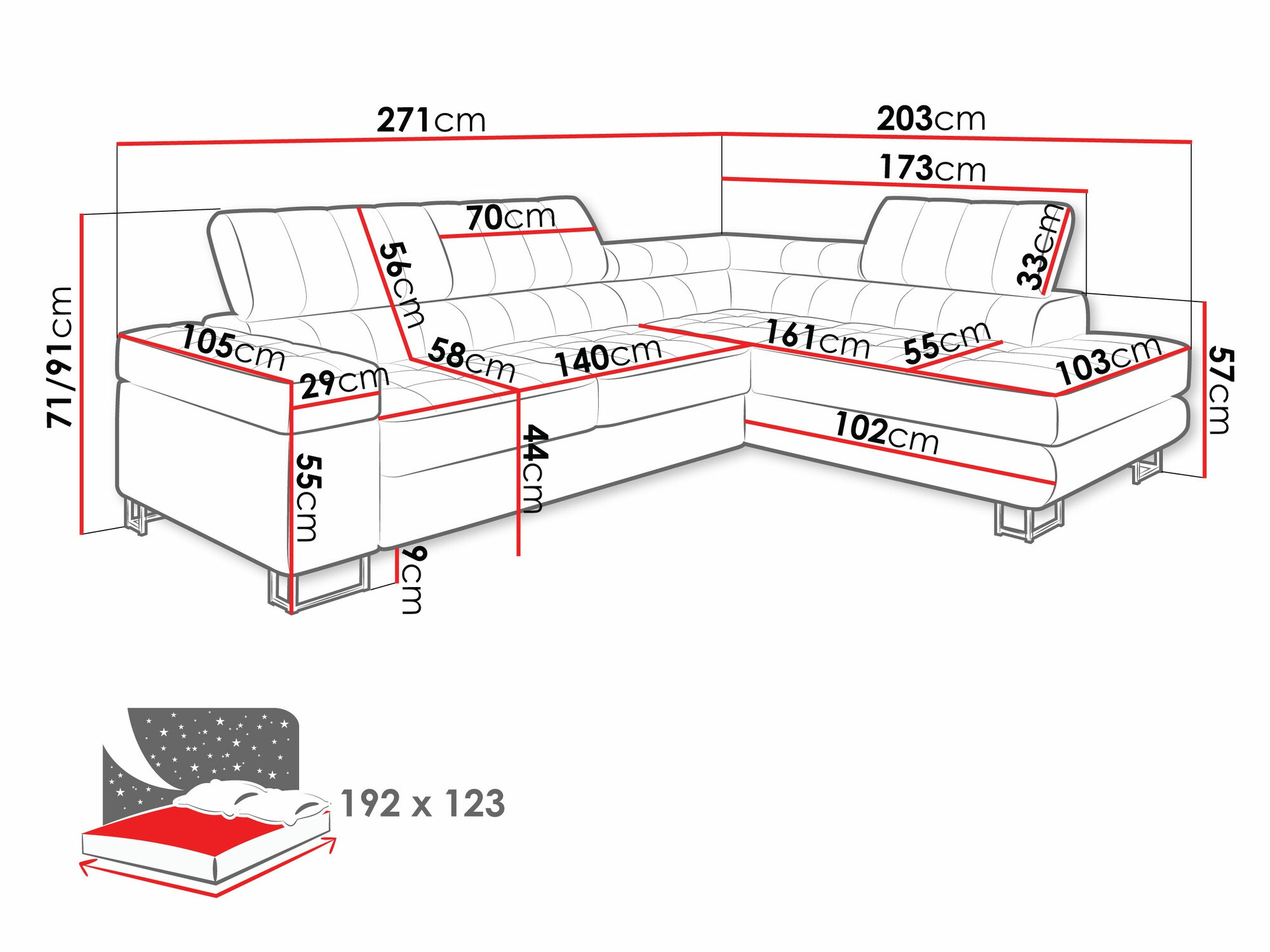Kutna garnitura Comfivo Anima (Fresh 11)