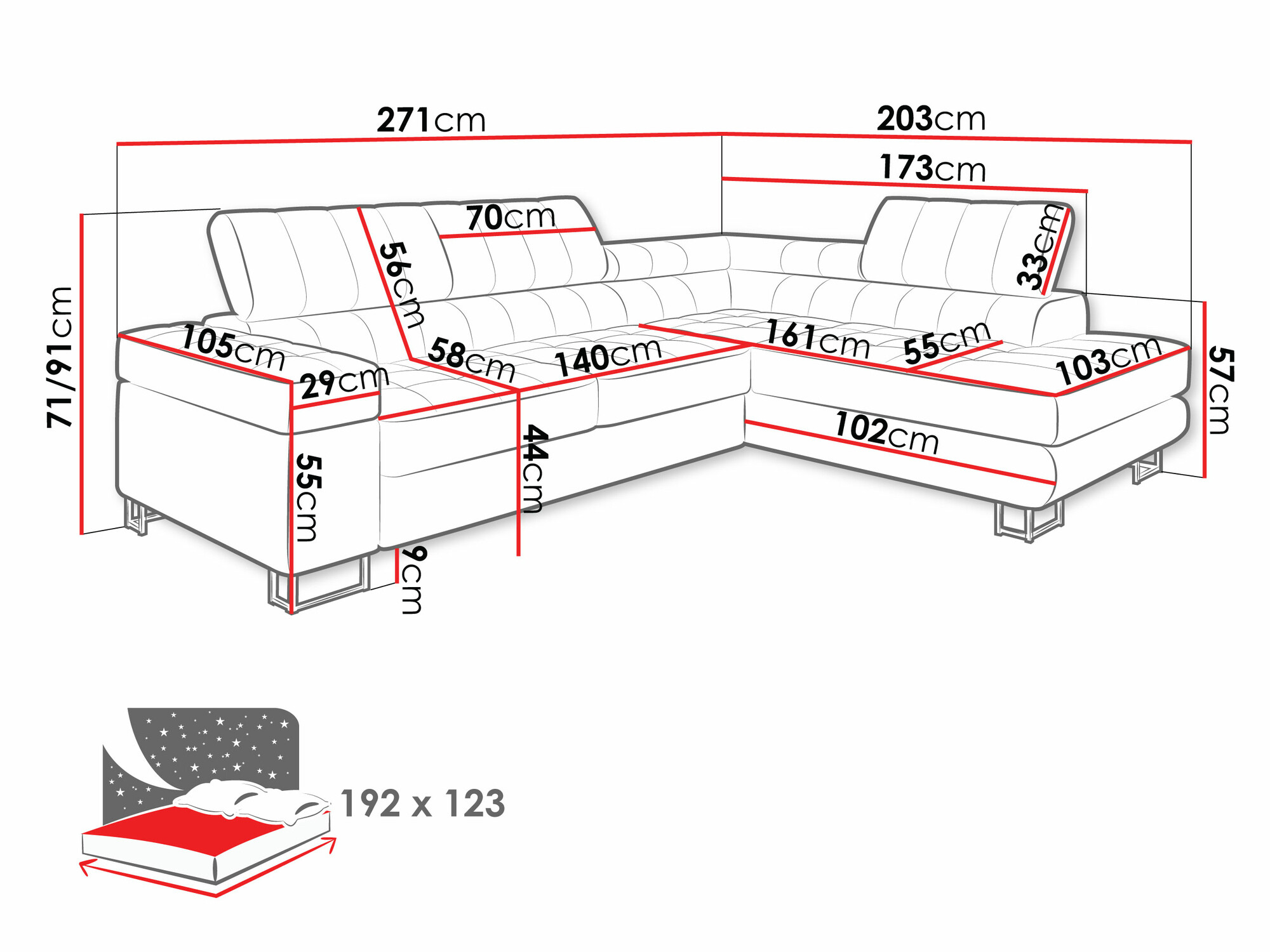 Kutna garnitura Comfivo Anima (Fresh 13)