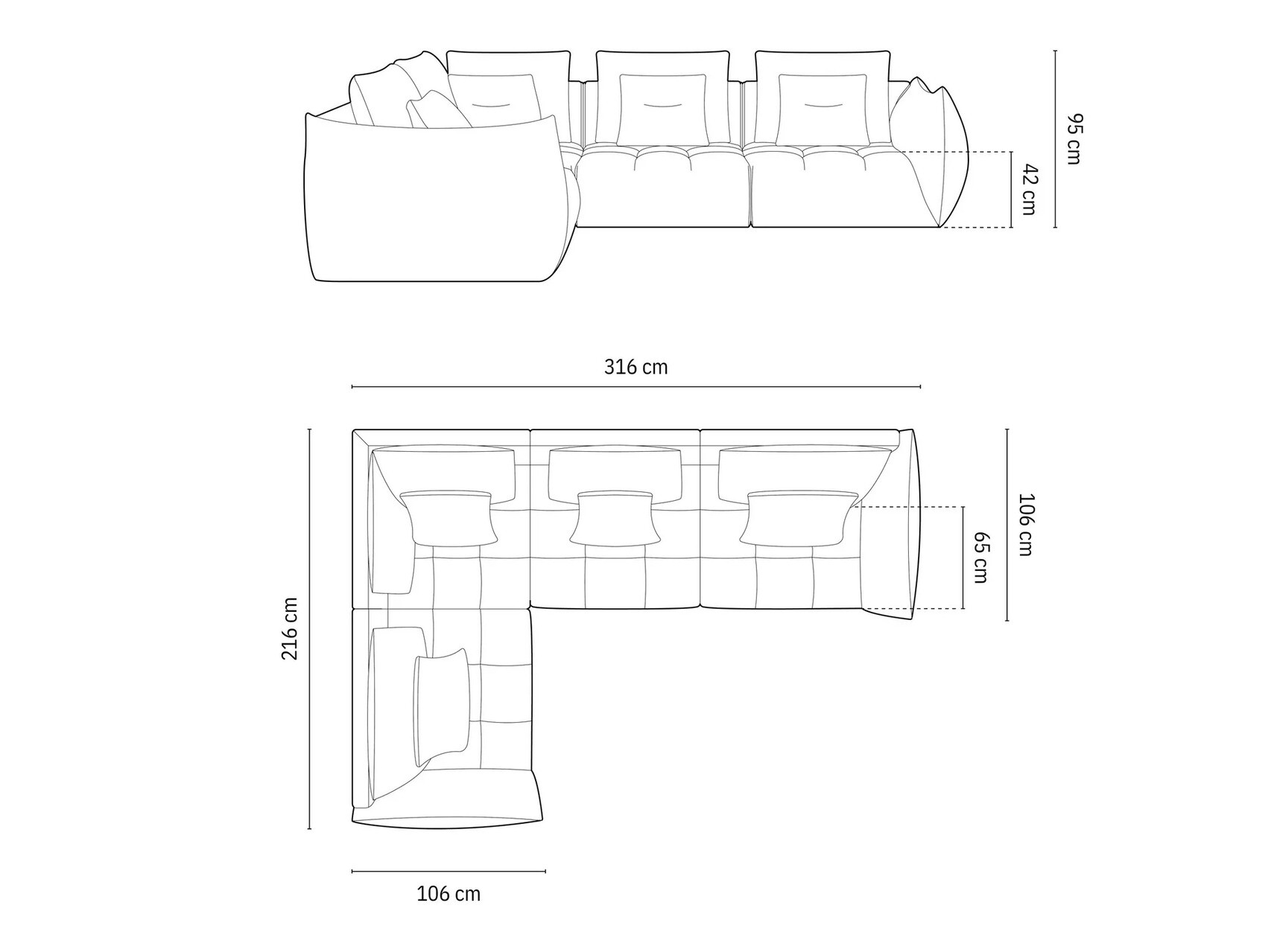 Modularna kutna garnitura Benorli 105 (City 05)