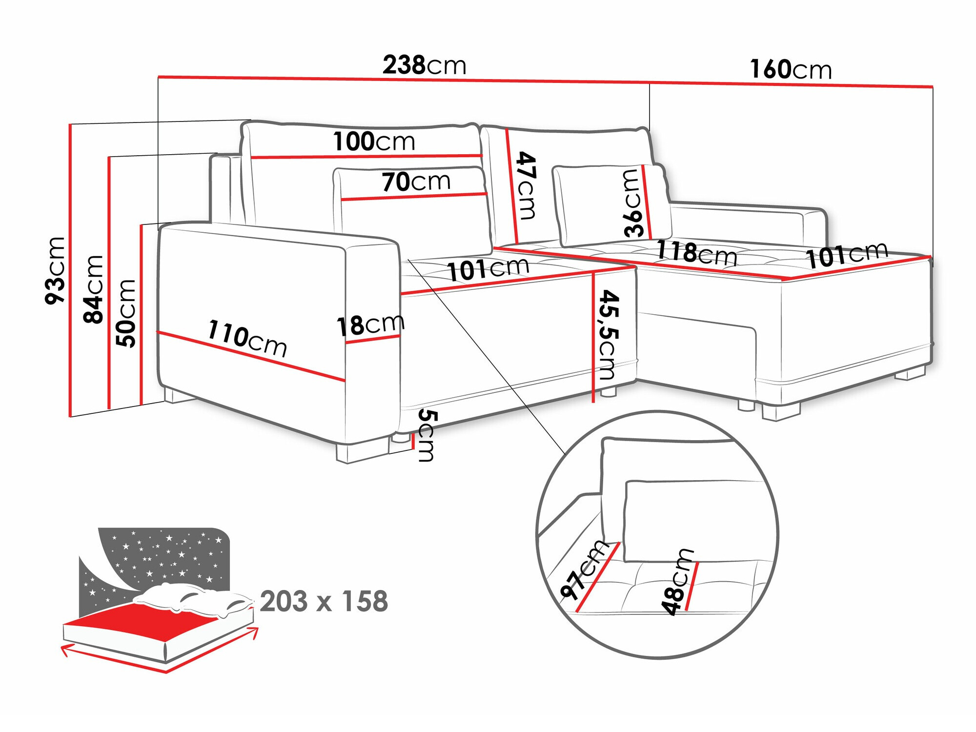 Kutna garnitura Sanford 106 (Paros 05)