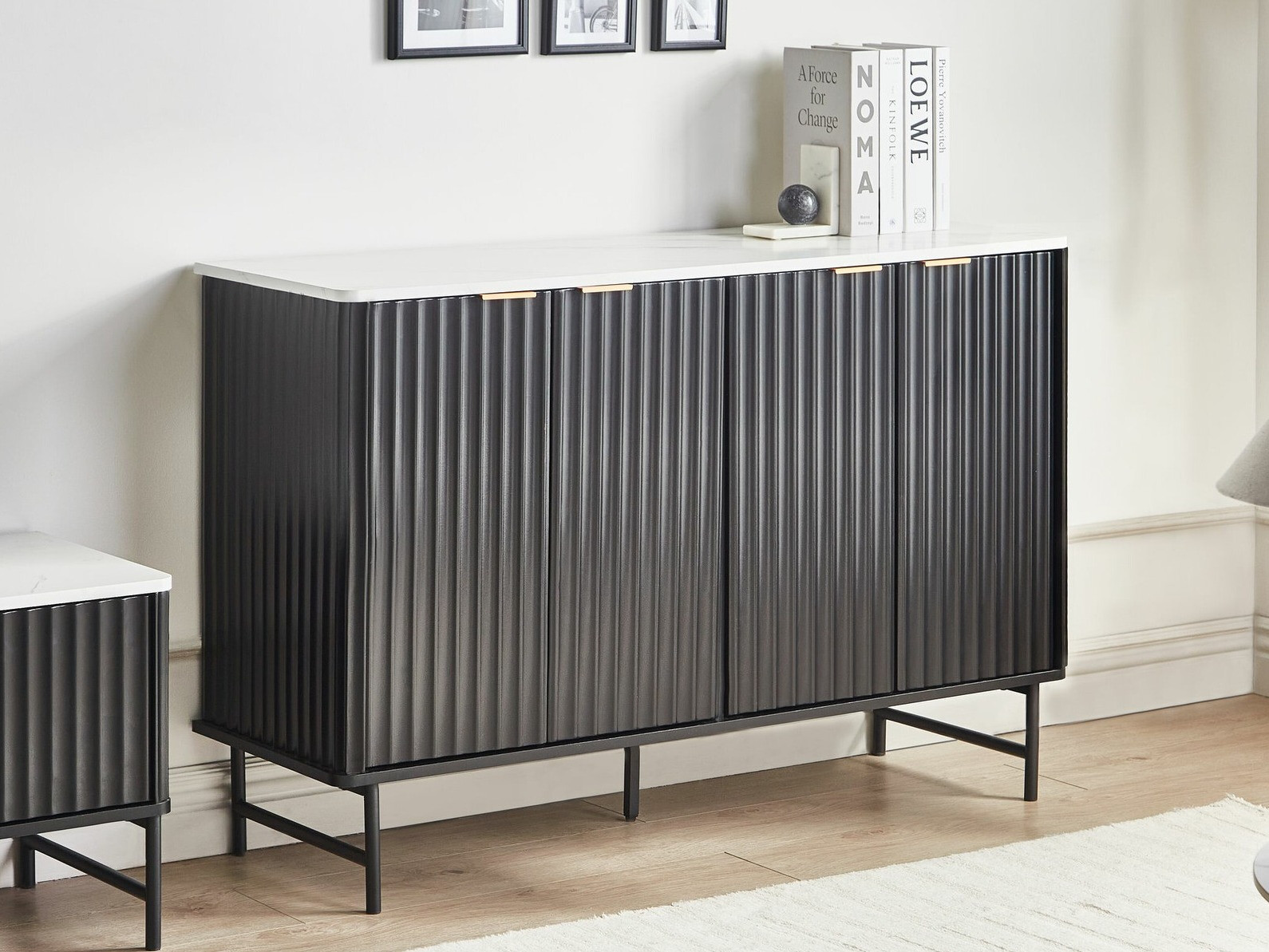 Ormarić Berwyn 2577 (Crna + Bijeli mramor)