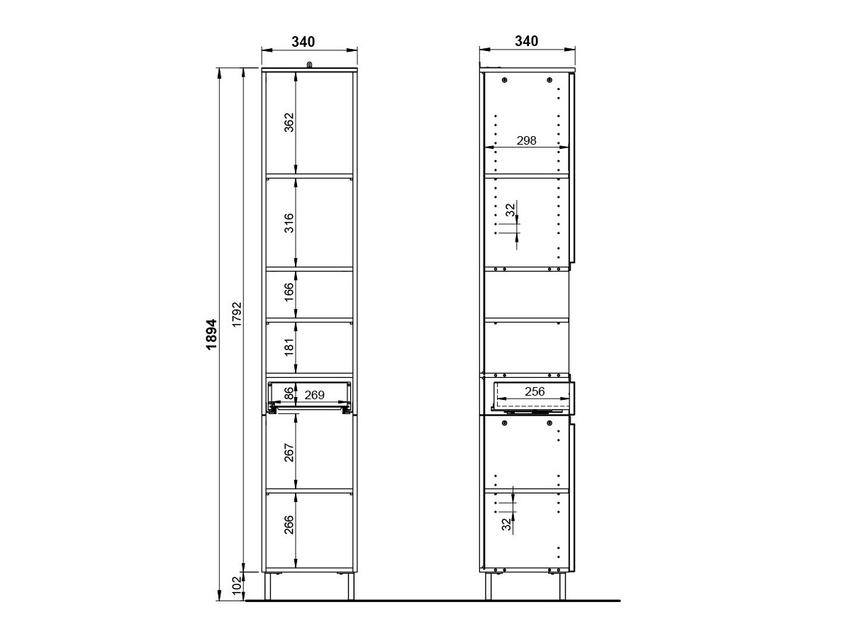 Samostojeći kupaonski ormarić Talmira 100 (Kašmir)