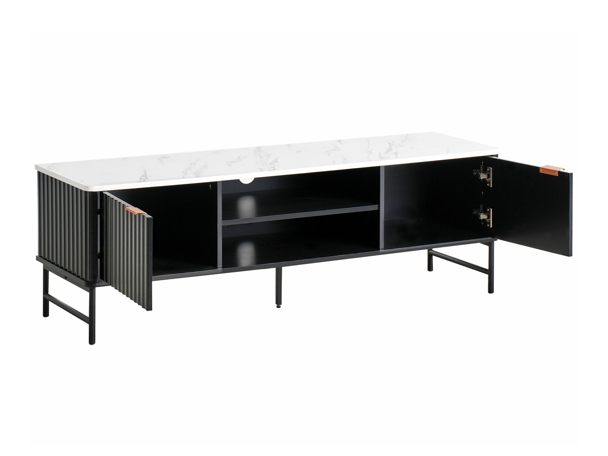 TV stol Berwyn 2575 (Crna + Bijeli mramor)