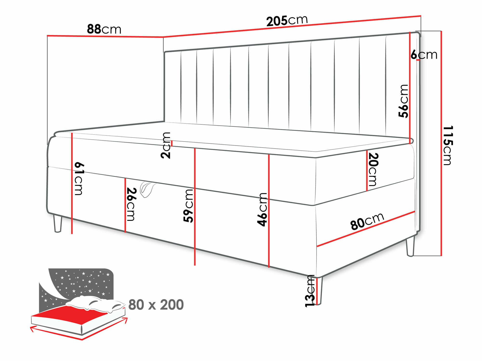 Boxspring krevet Lucus I (Soft 017 + Fresh 4)