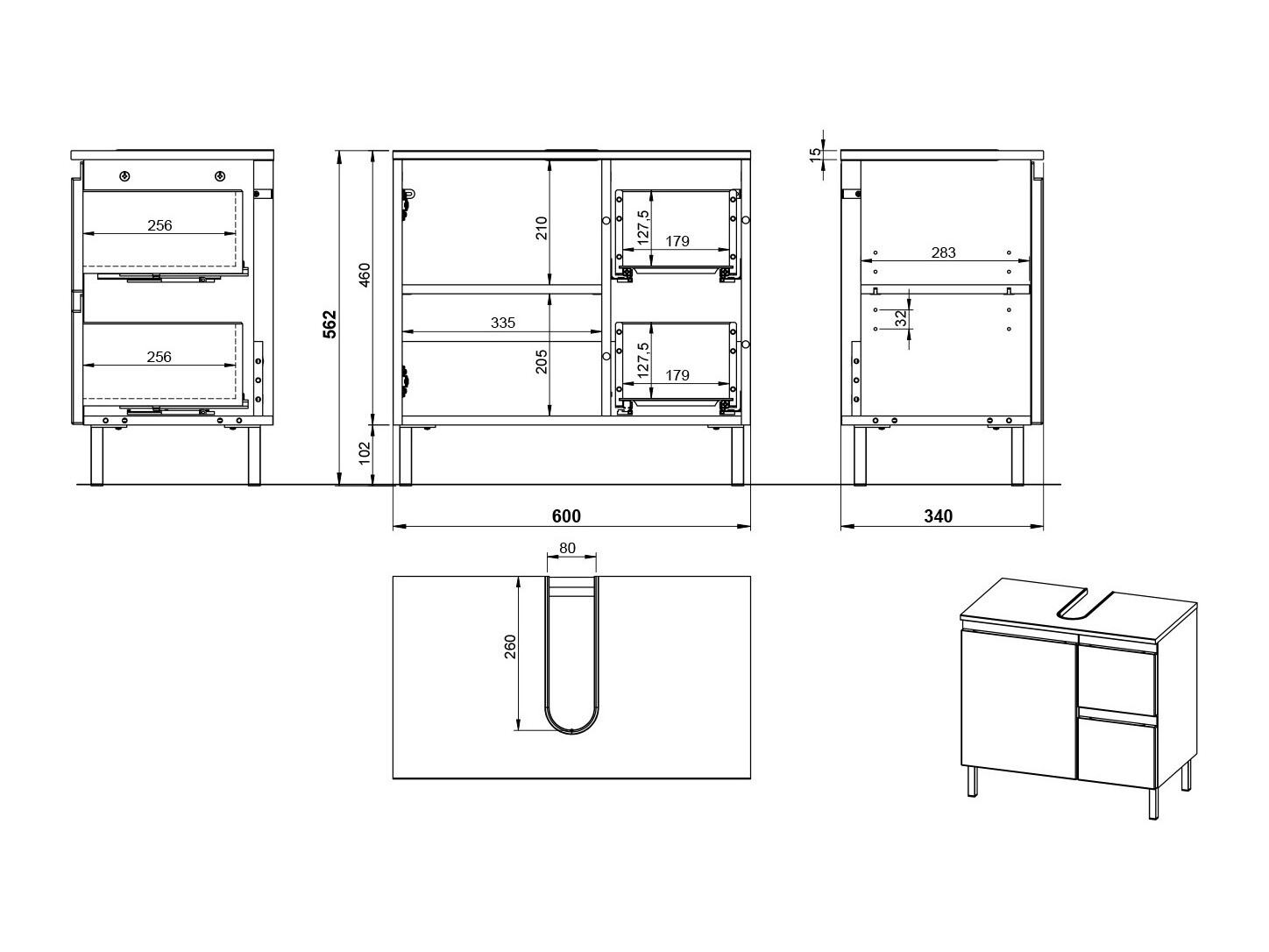 Kupaonski namještaj Talmira 115
