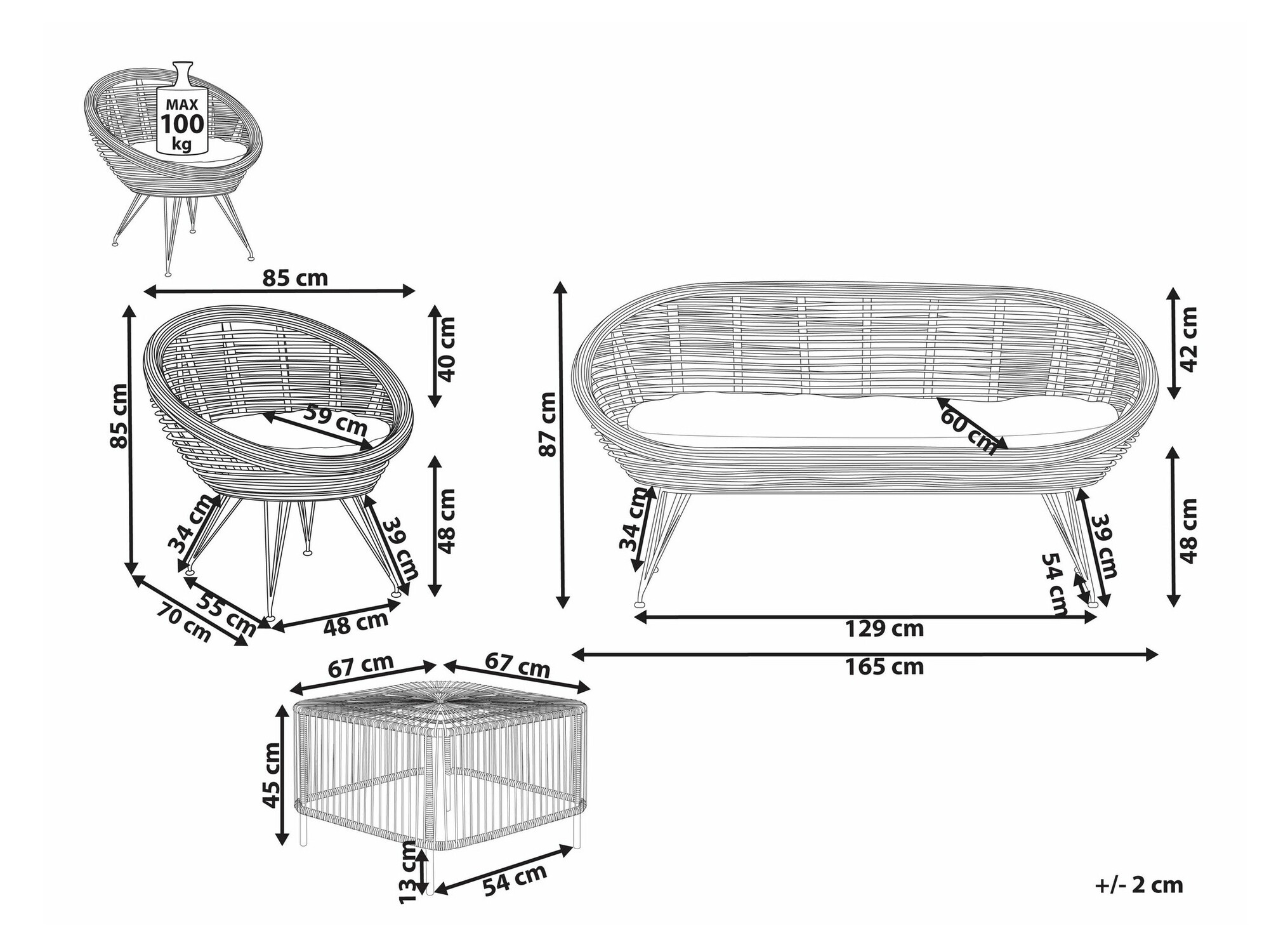 Vrtni namještaj Marsona 105