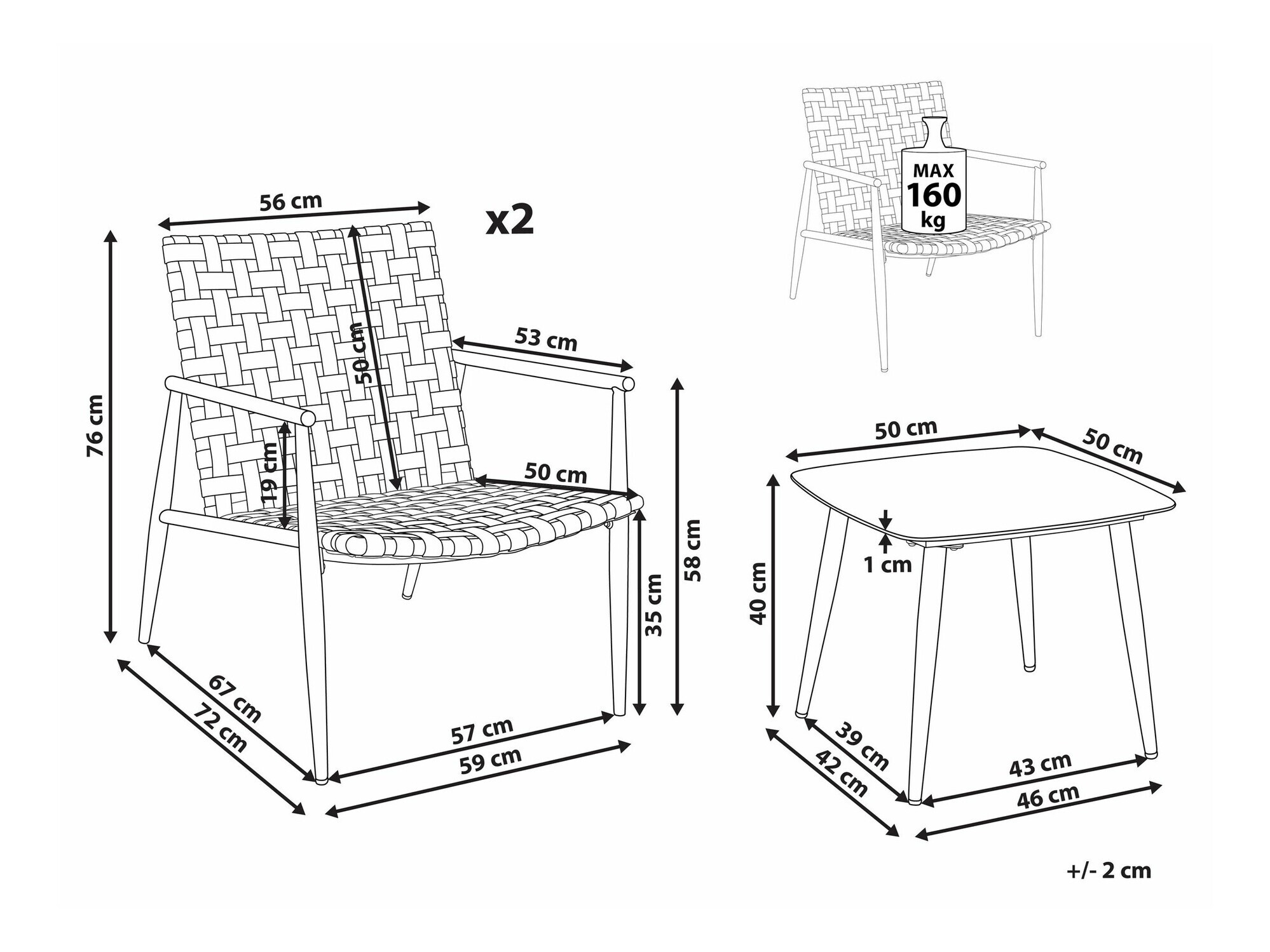 Balkonska garnitura Berwyn 2589