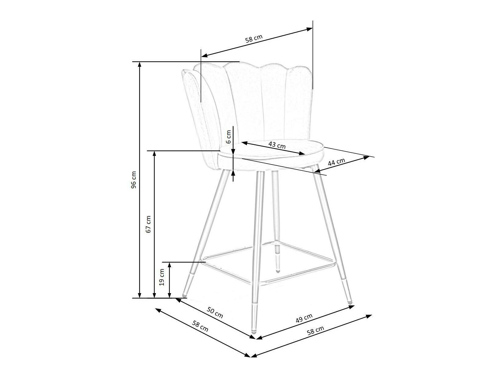 Barska stolica Houston 1287 (Tamnozelena)
