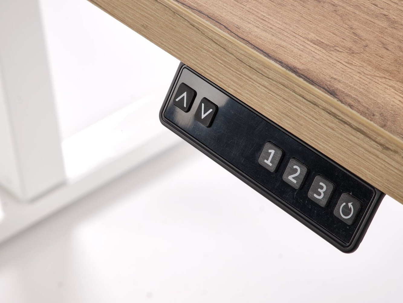 Radni stol podesiv po visini Houston 1942 (Hrast Artisan + Bijela)