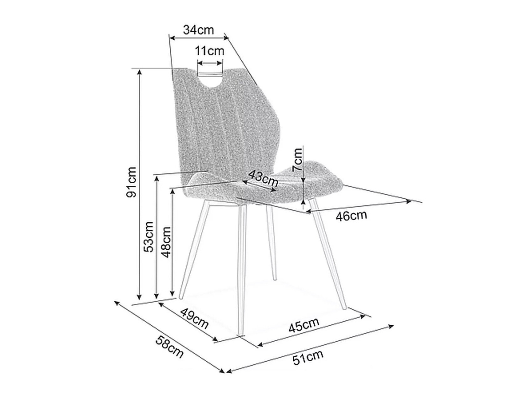 Stolica Detroit 716 (Bež)