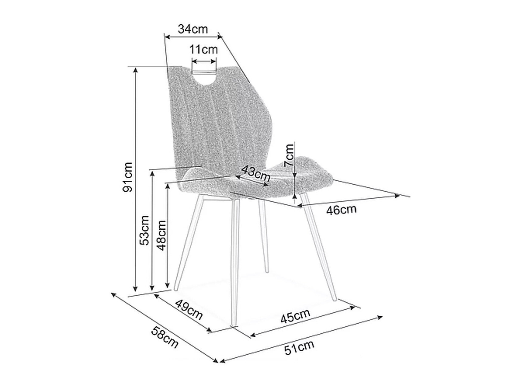 Stolica Detroit 716 (Žuta)