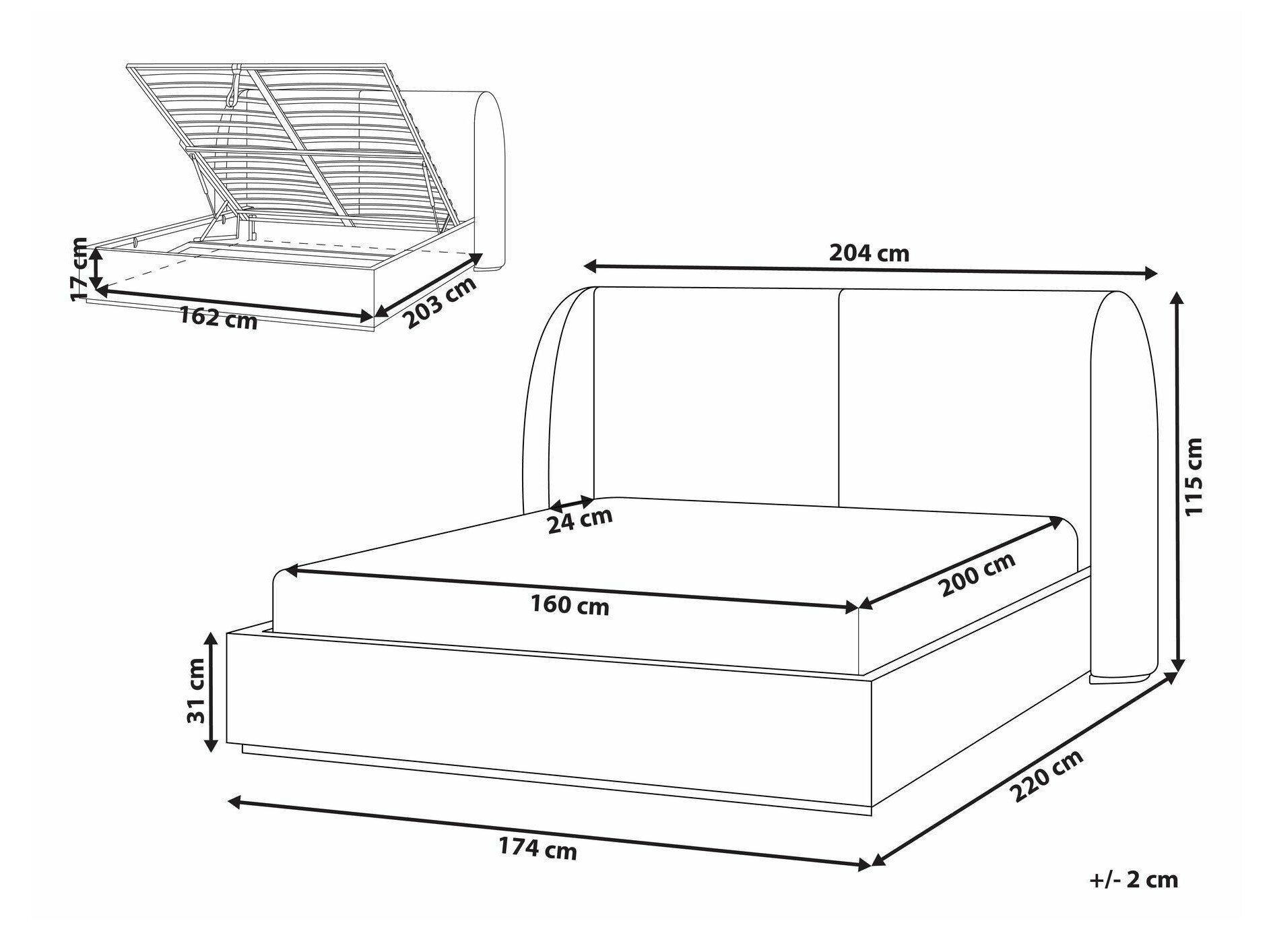 Krevet Berwyn 2593 (Bijela)