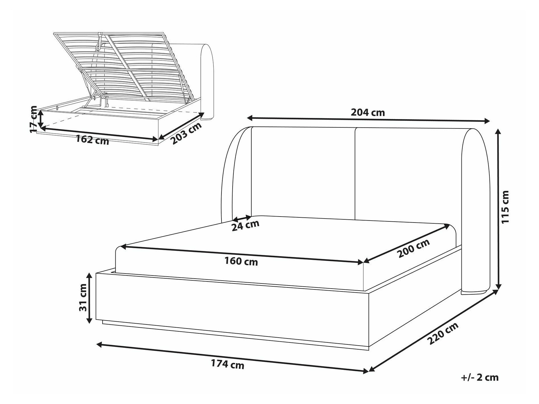 Krevet Berwyn 2593 (Taupe)