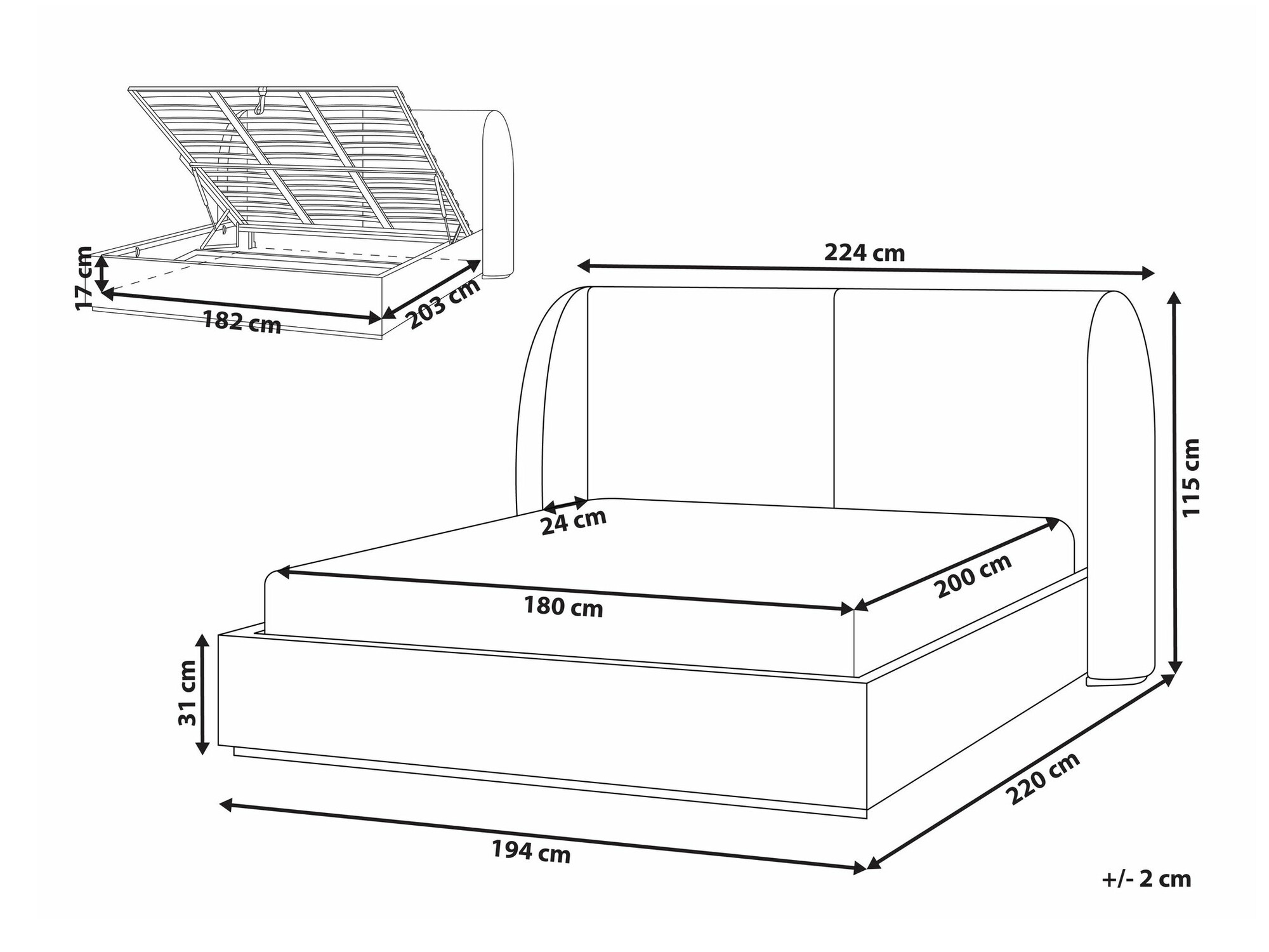 Krevet Berwyn 2593 (Taupe)