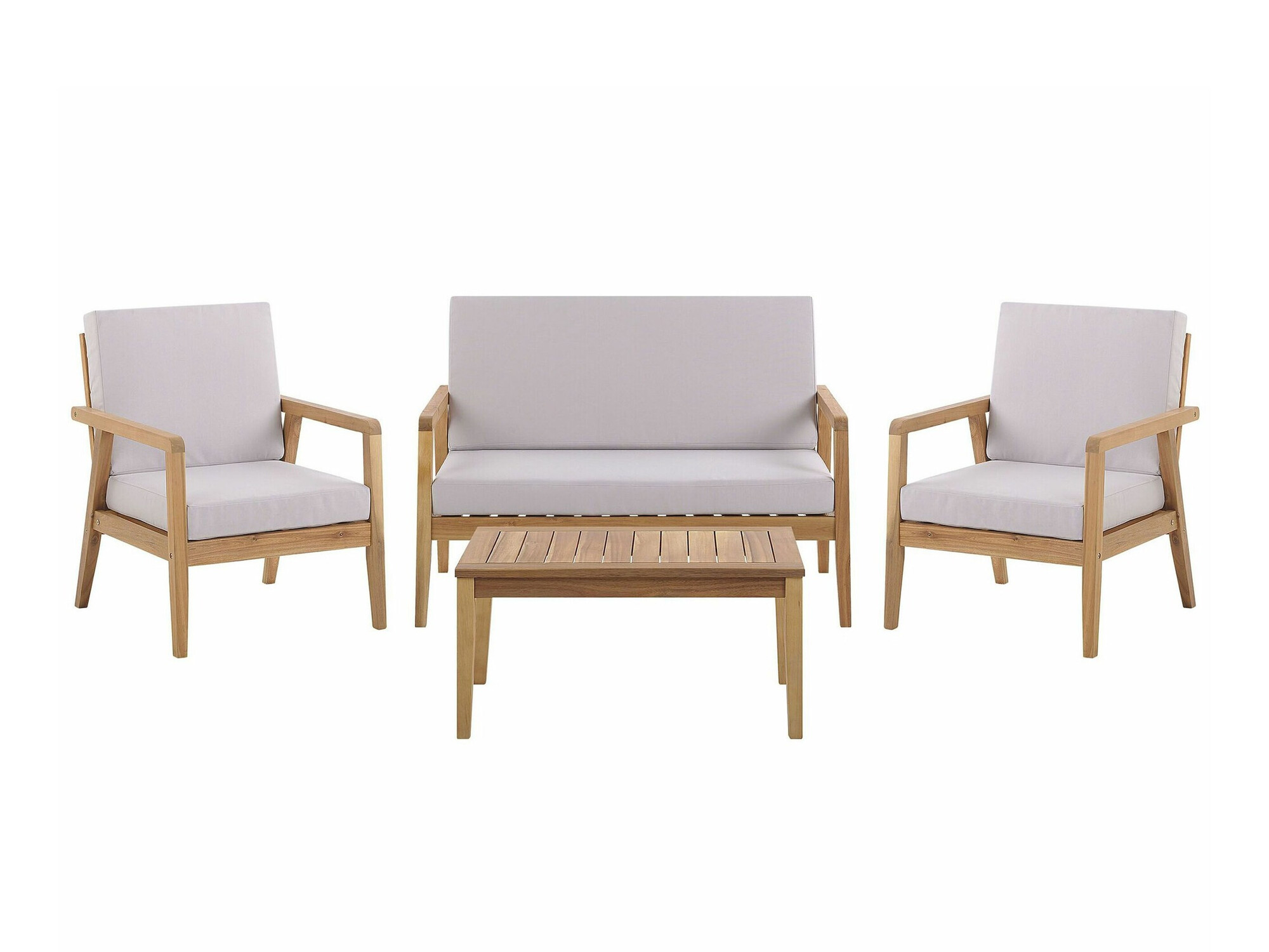 Set vrtnog namještaja Berwyn 2592 (Svijetlo drvo + Taupe)