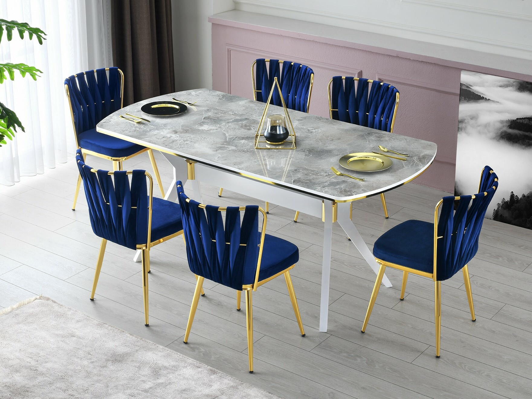 Stol Kailua 2469 (Sivi mramor)