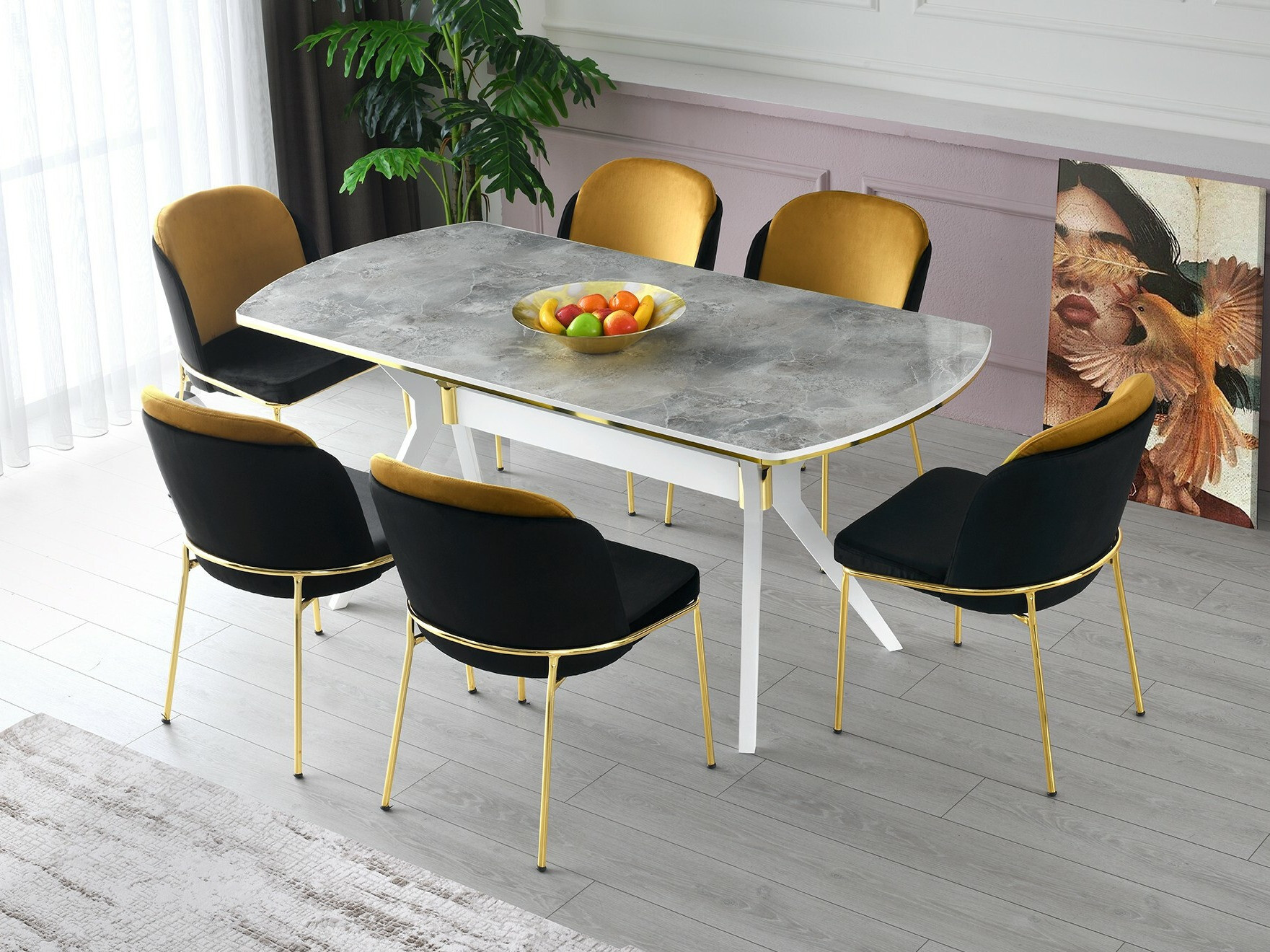 Stol Kailua 2469 (Sivi mramor)