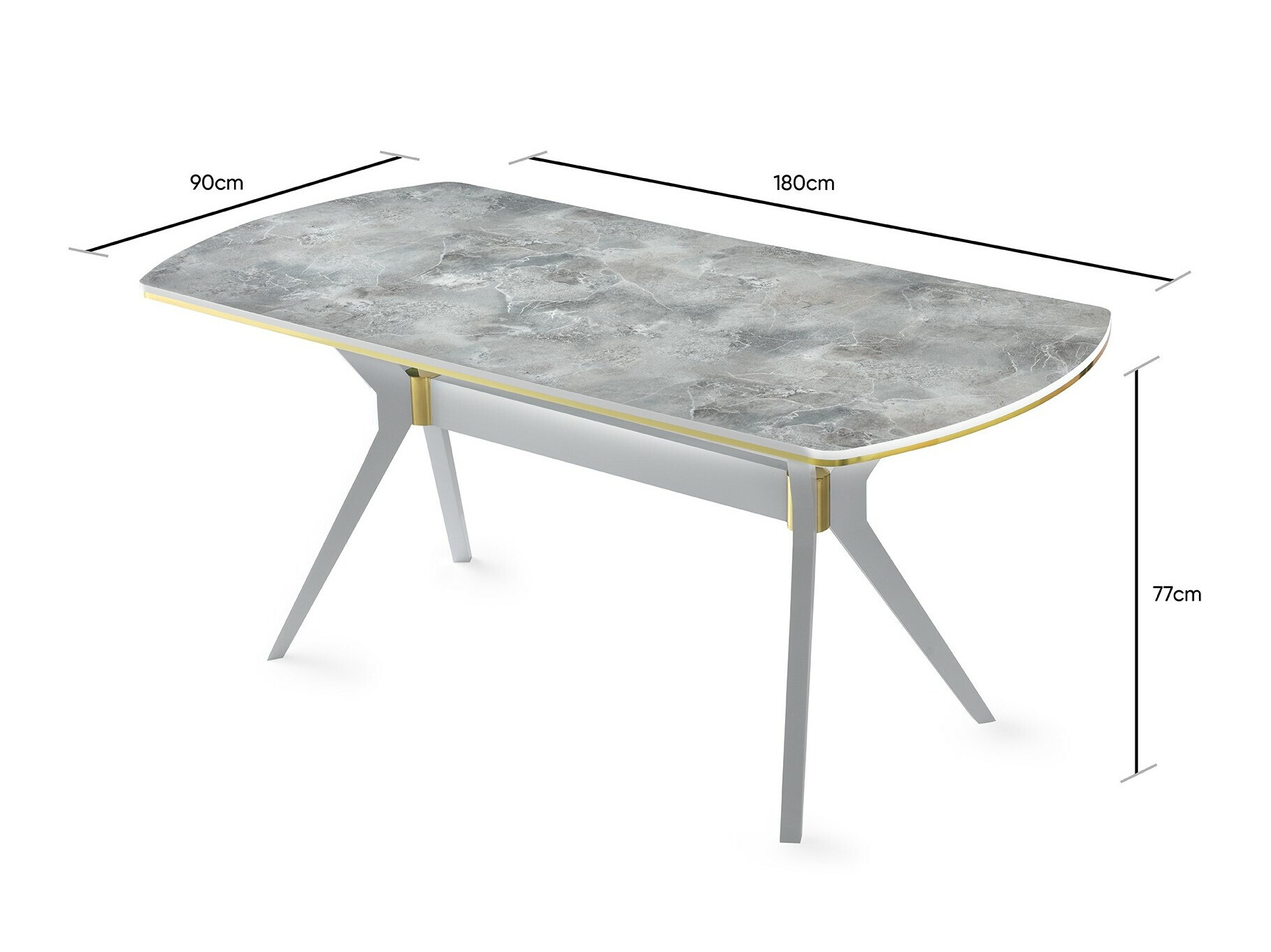 Stol Kailua 2469 (Sivi mramor)