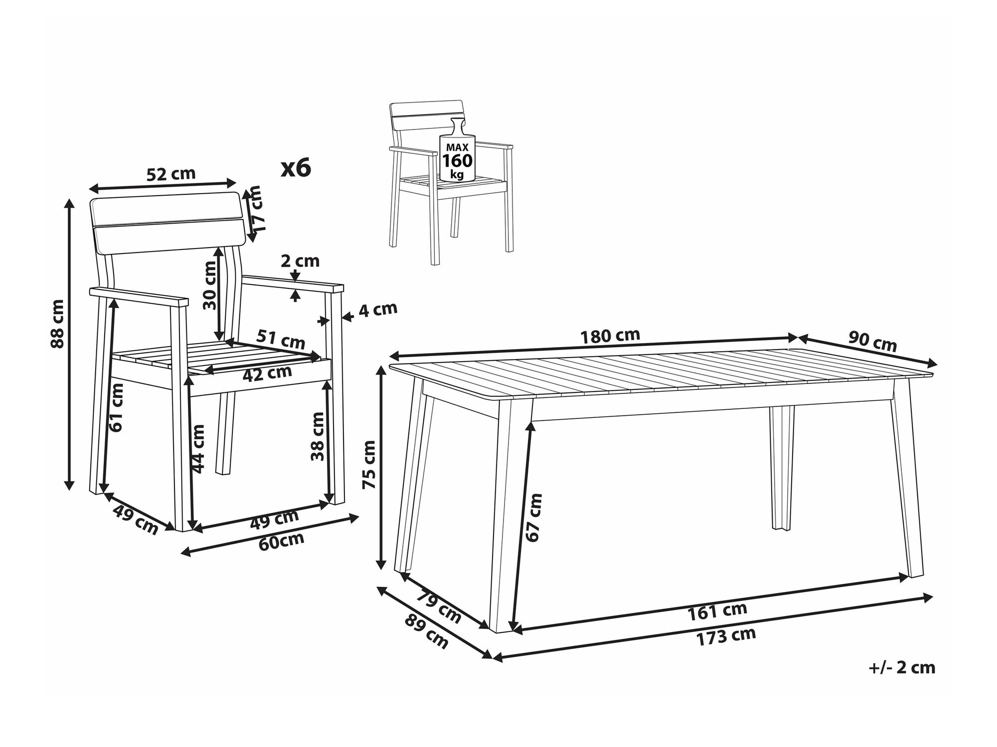 Set stola i stolica Berwyn 2597