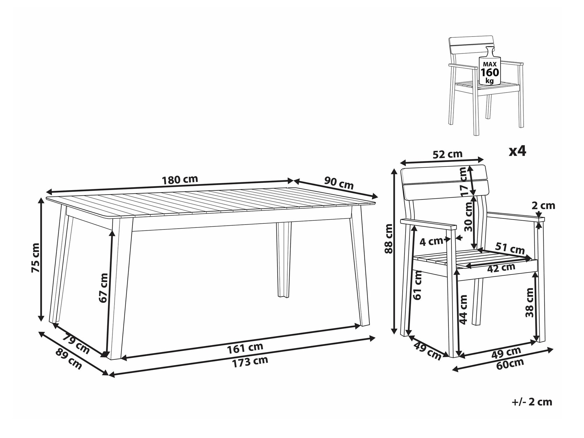 Set stola i stolica Berwyn 2599