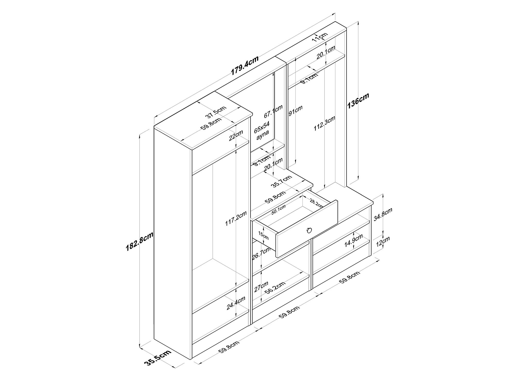 Set za hodnik Kailua 2476