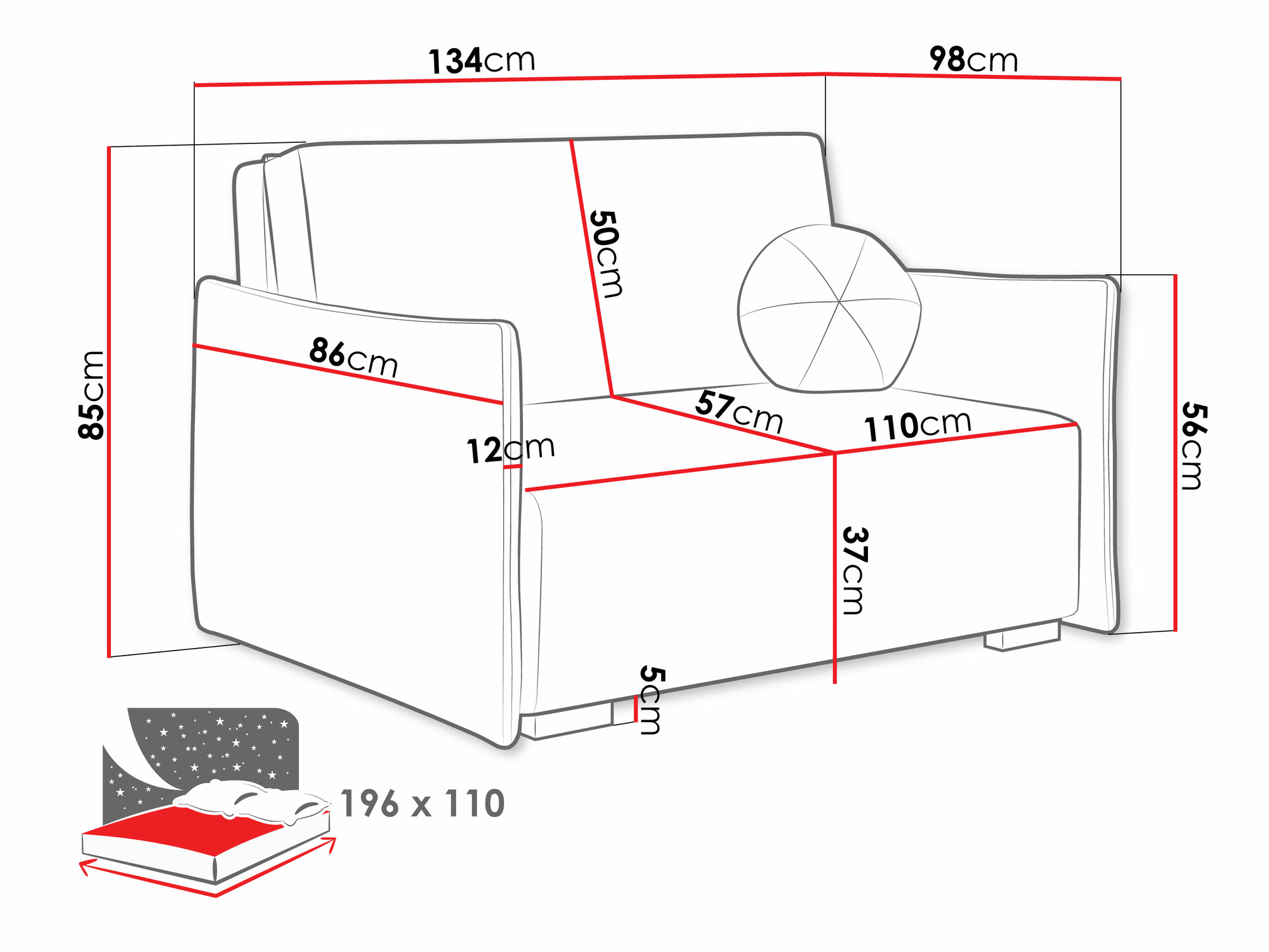 Kauč na razvlačenje Columbus 221 (Soul 1)