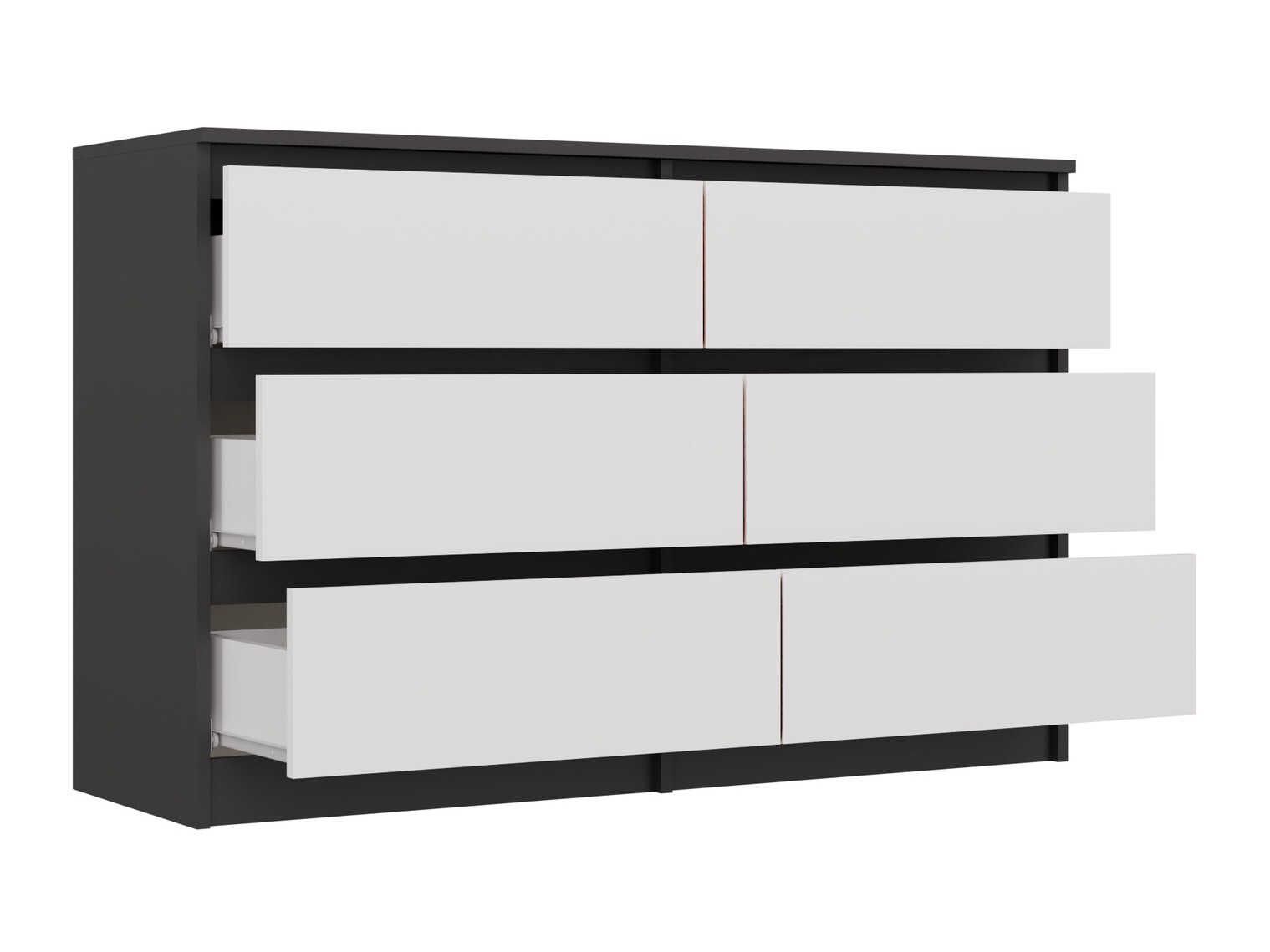 Komoda Elbvelu 103 (Antracit + Bijela)