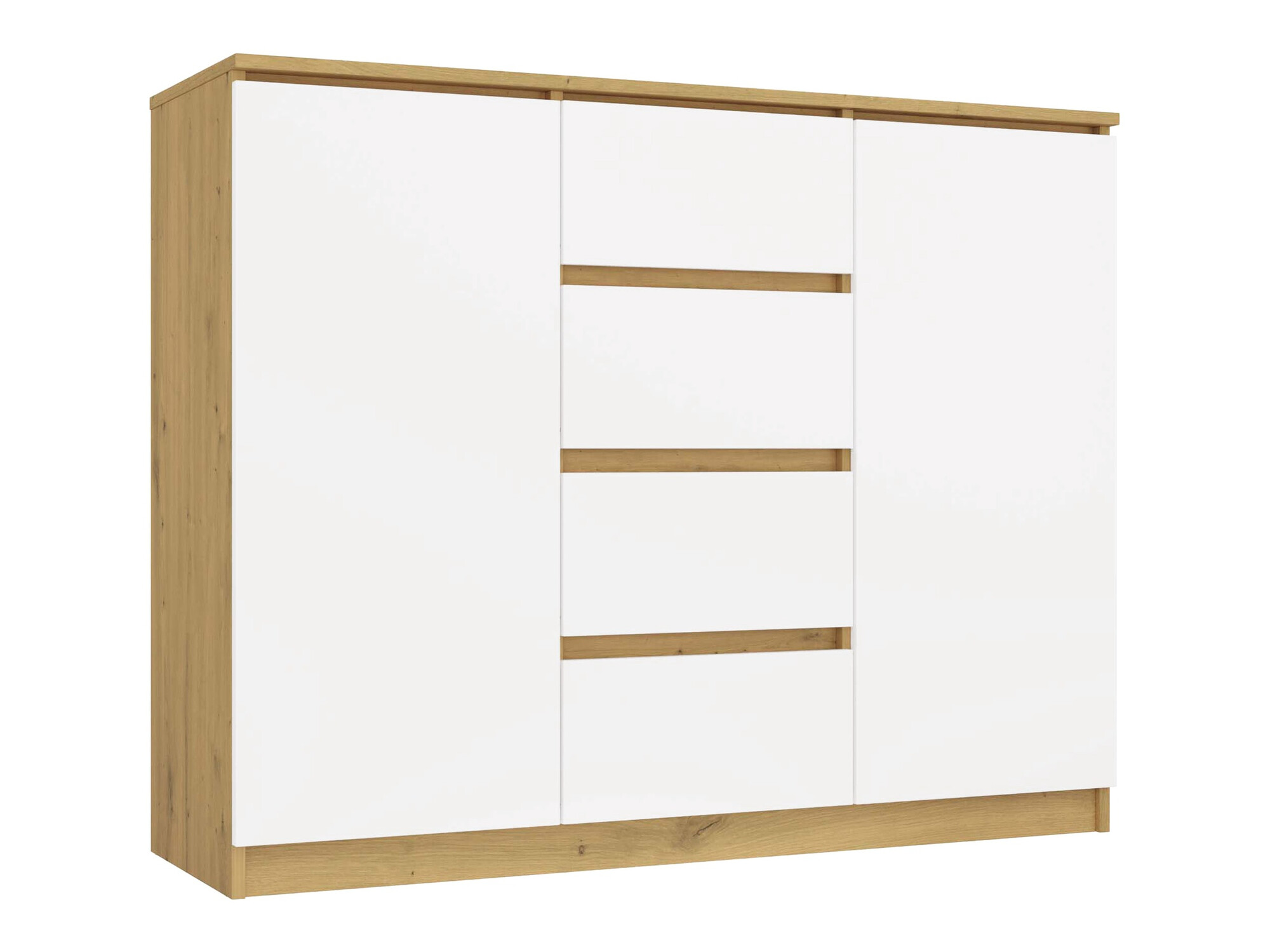 Komoda Elbvelu 113 (Hrast Artisan + Bijela)