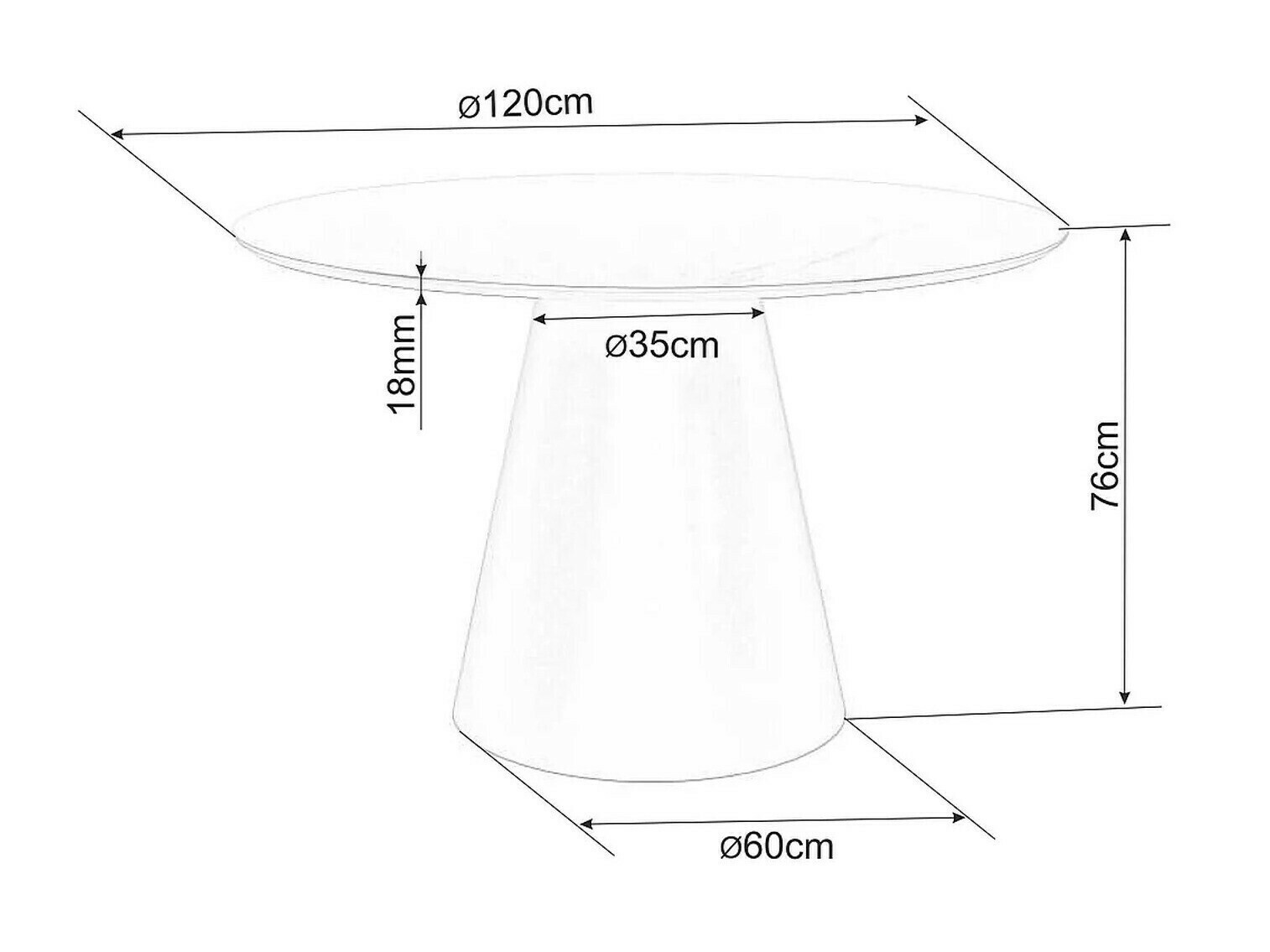 Stol Detroit 137 (Hrast + Crna)