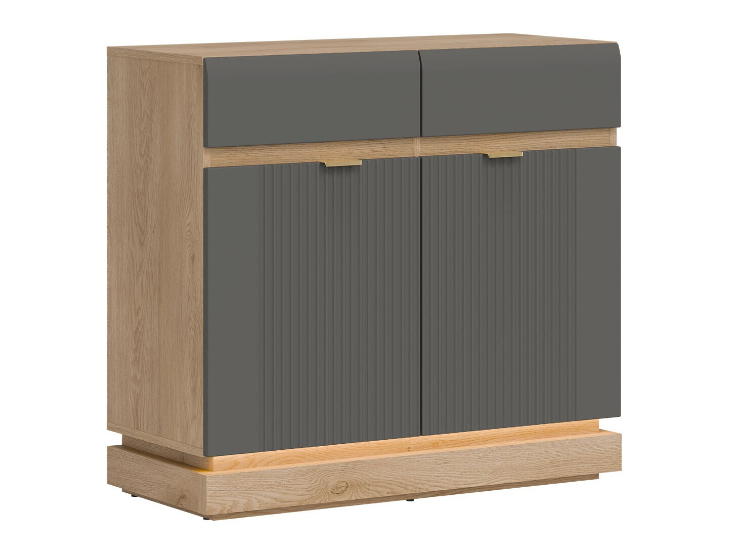 Komoda Teselbu 102 (Siva + Hrast)