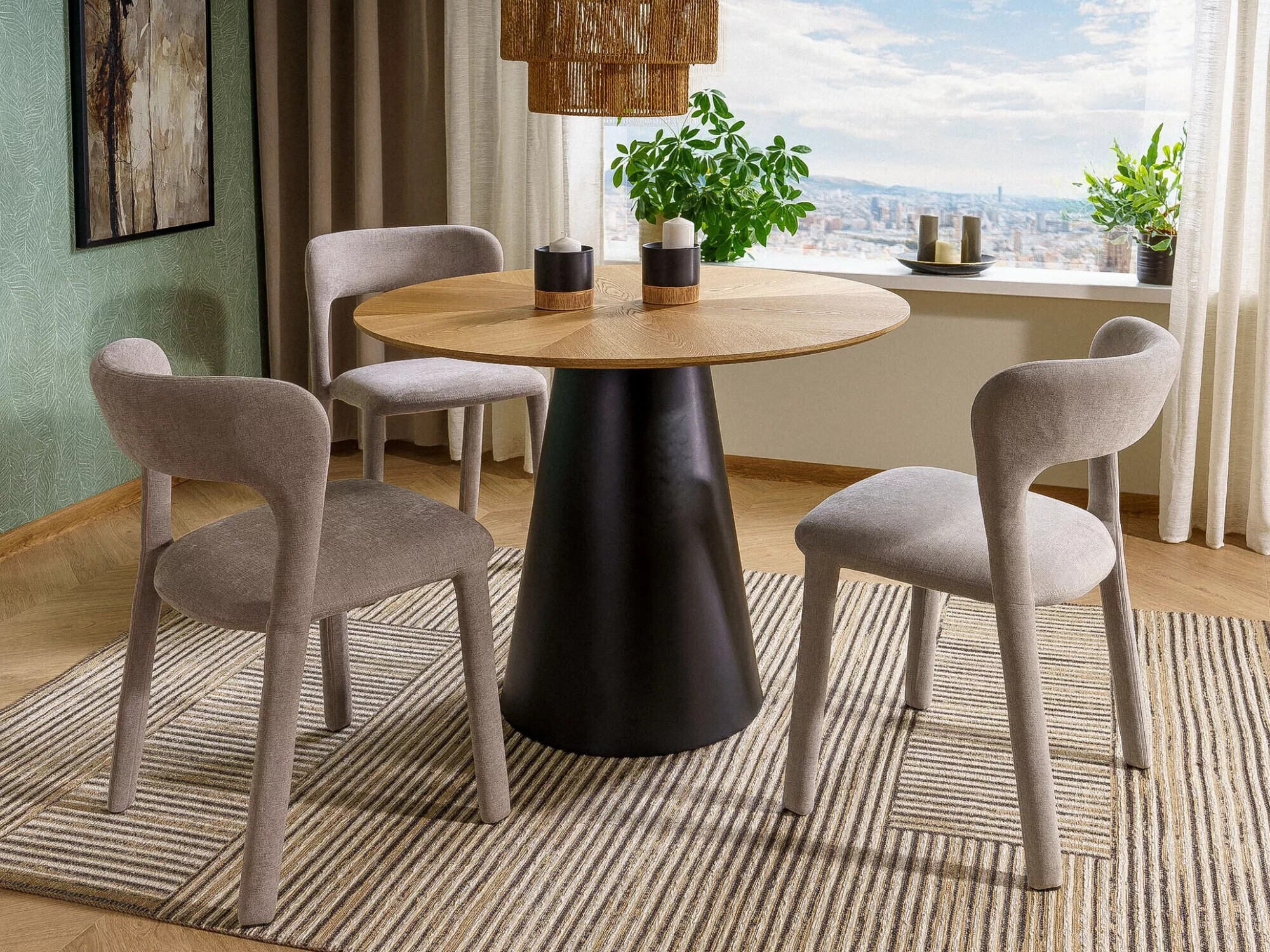 Stol Detroit 733 (Hrast + Crna)