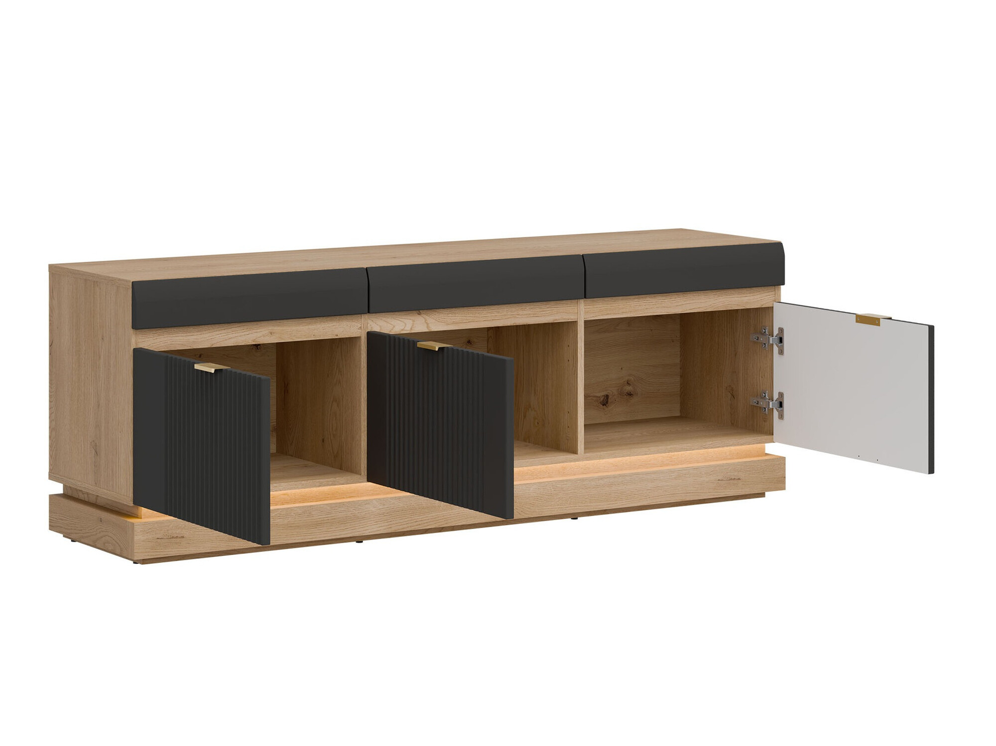 TV stol Teselbu 100 (Antracit + Hrast Torro)