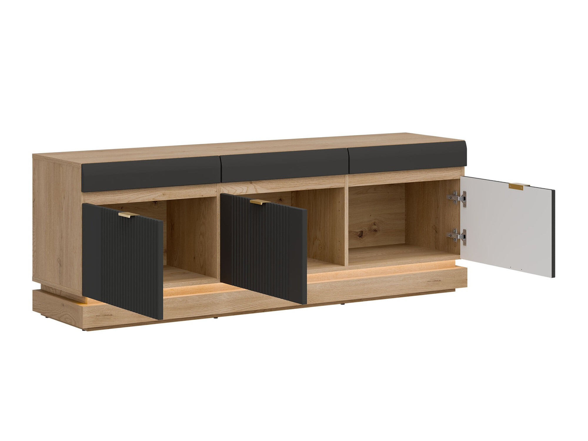 TV stol Teselbu 100 (Antracit + Hrast Torro)